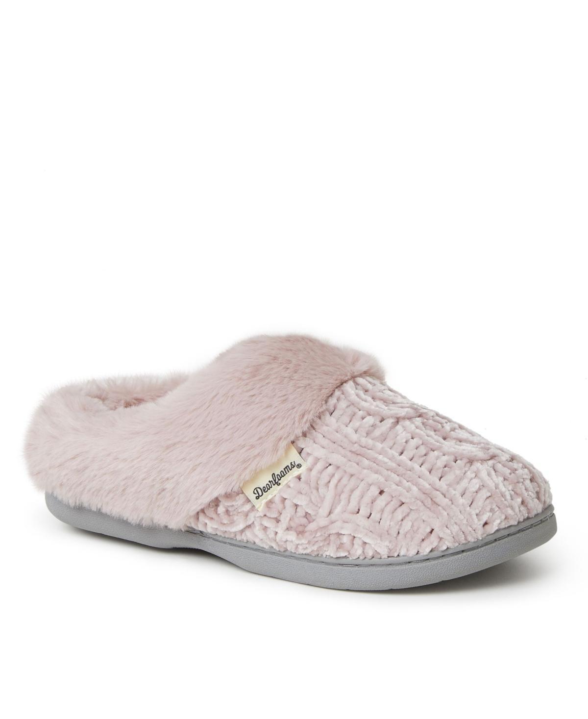 Dearfoams Claire Chenille Women's Clog Slippers, Size: XL, Sleet Product Image