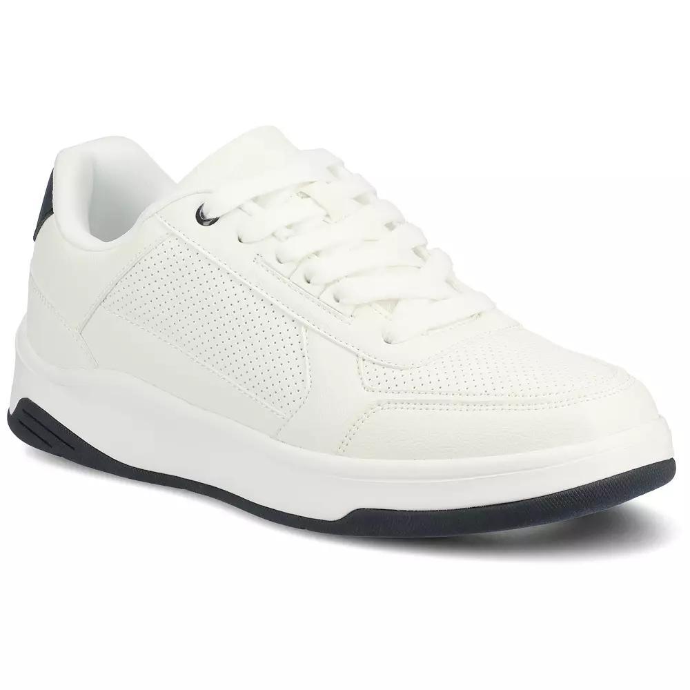 VANCE Swift Men's Comfort Perforated Low Top Sneakers, Size: 9.5 Wide, White Product Image