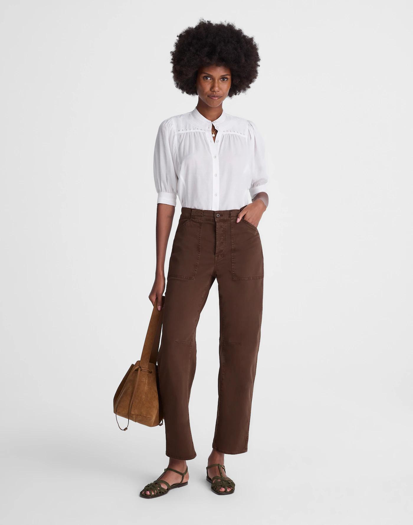 The Darted Barrel-Leg Utility Pant Product Image