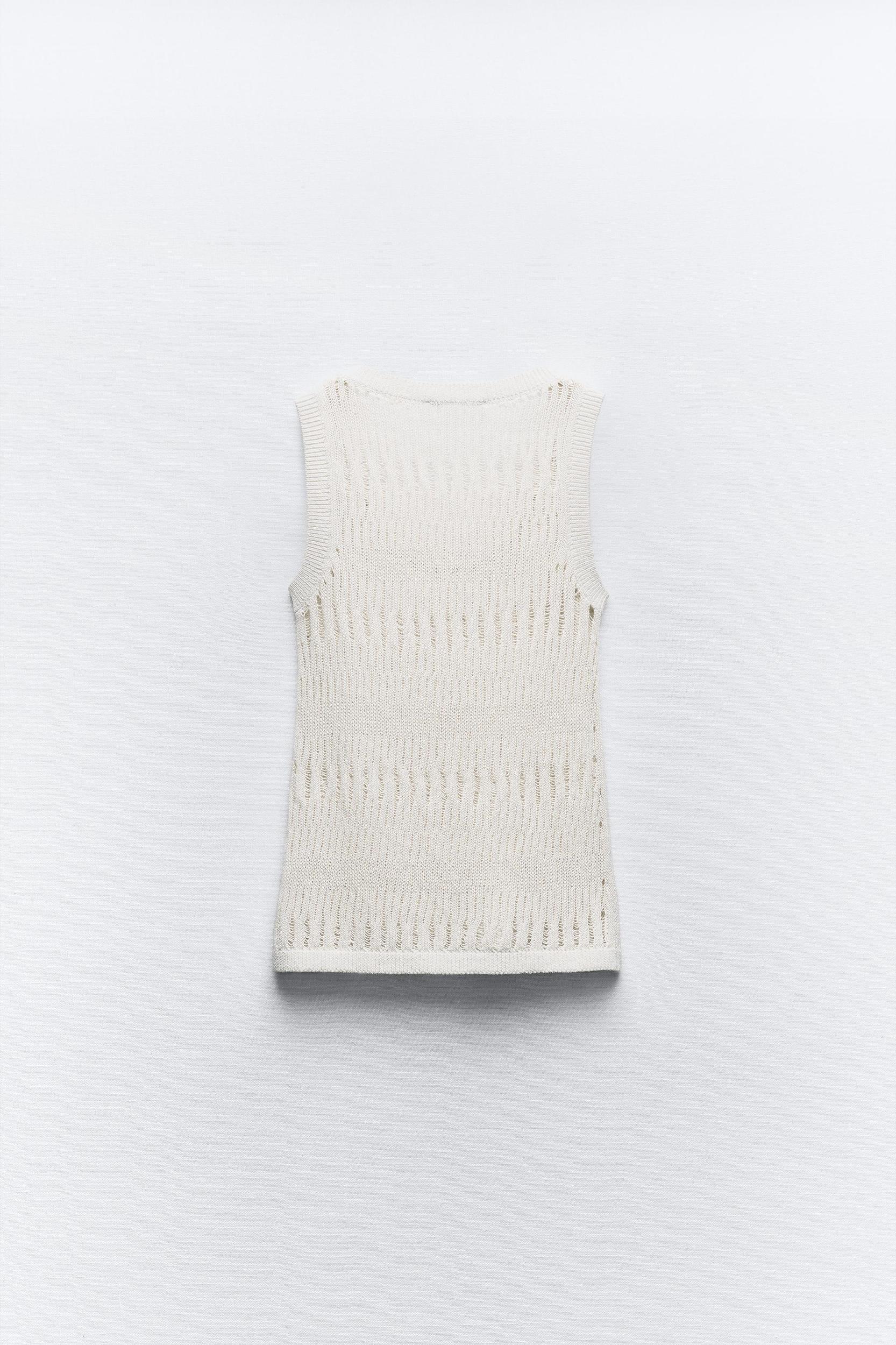 SLEEVELESS TOP WITH METALLIC THREAD Product Image