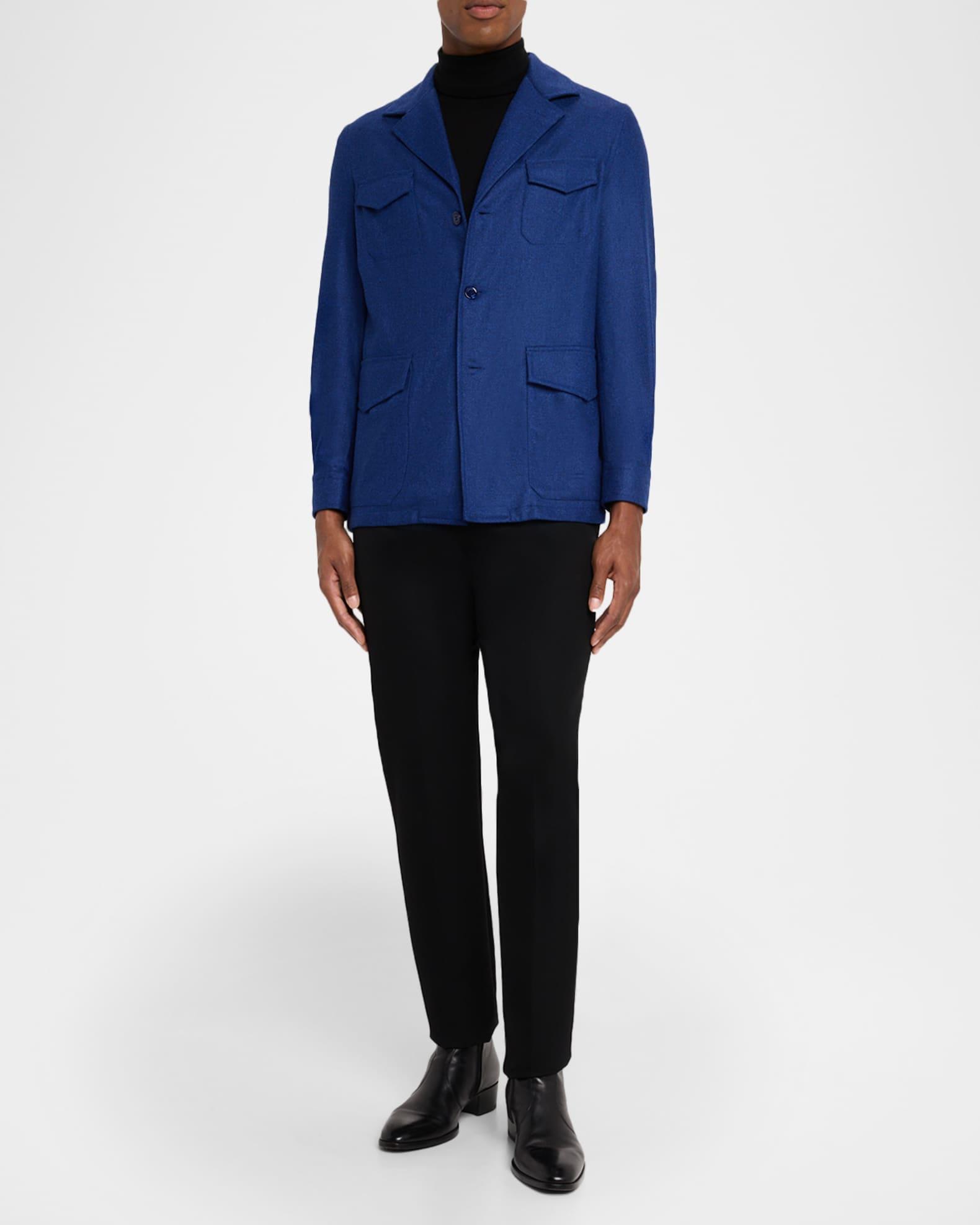 Men's Wool and Silk Flap-Pocket Chore Jacket Product Image