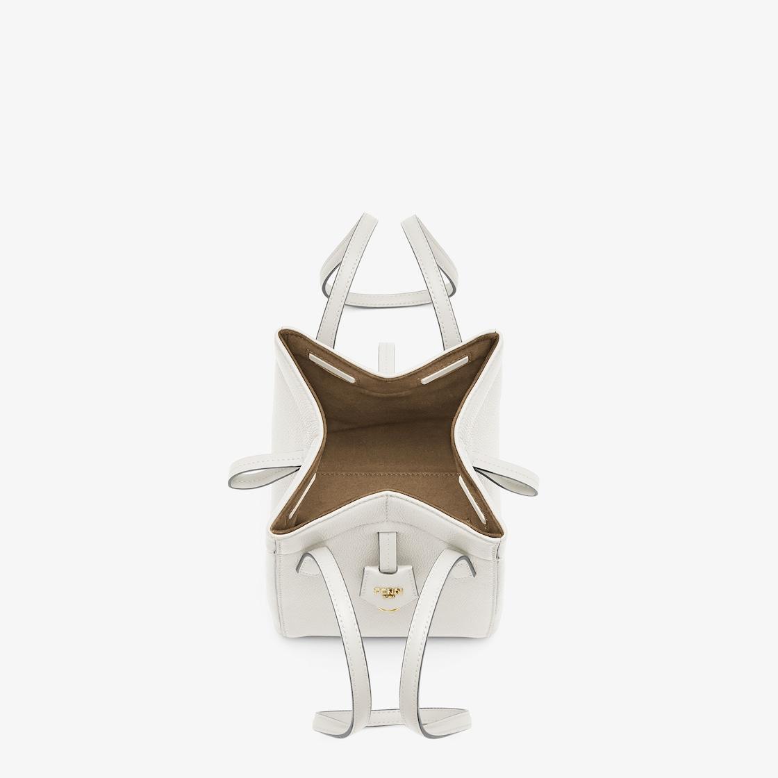 Fendi Origami MiniWhite leather mini bag that can be transformed Product Image