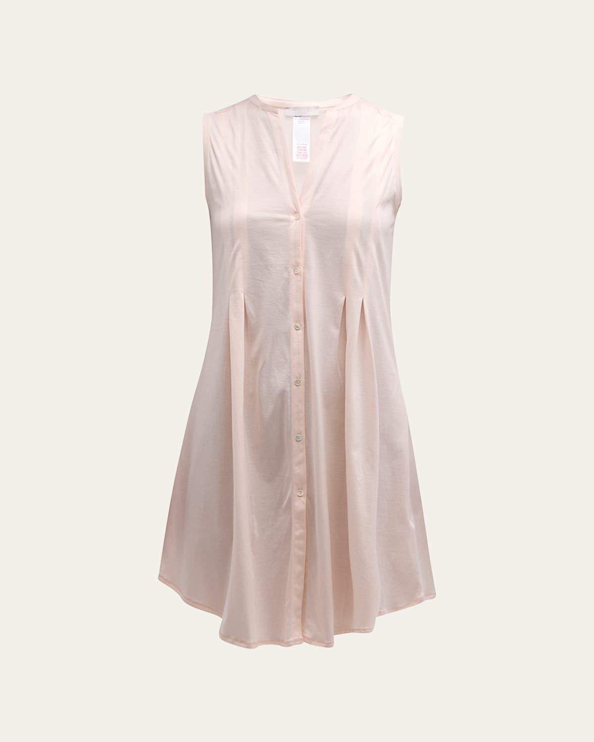 Hanro Cotton Deluxe Button Front Tank Gown Product Image