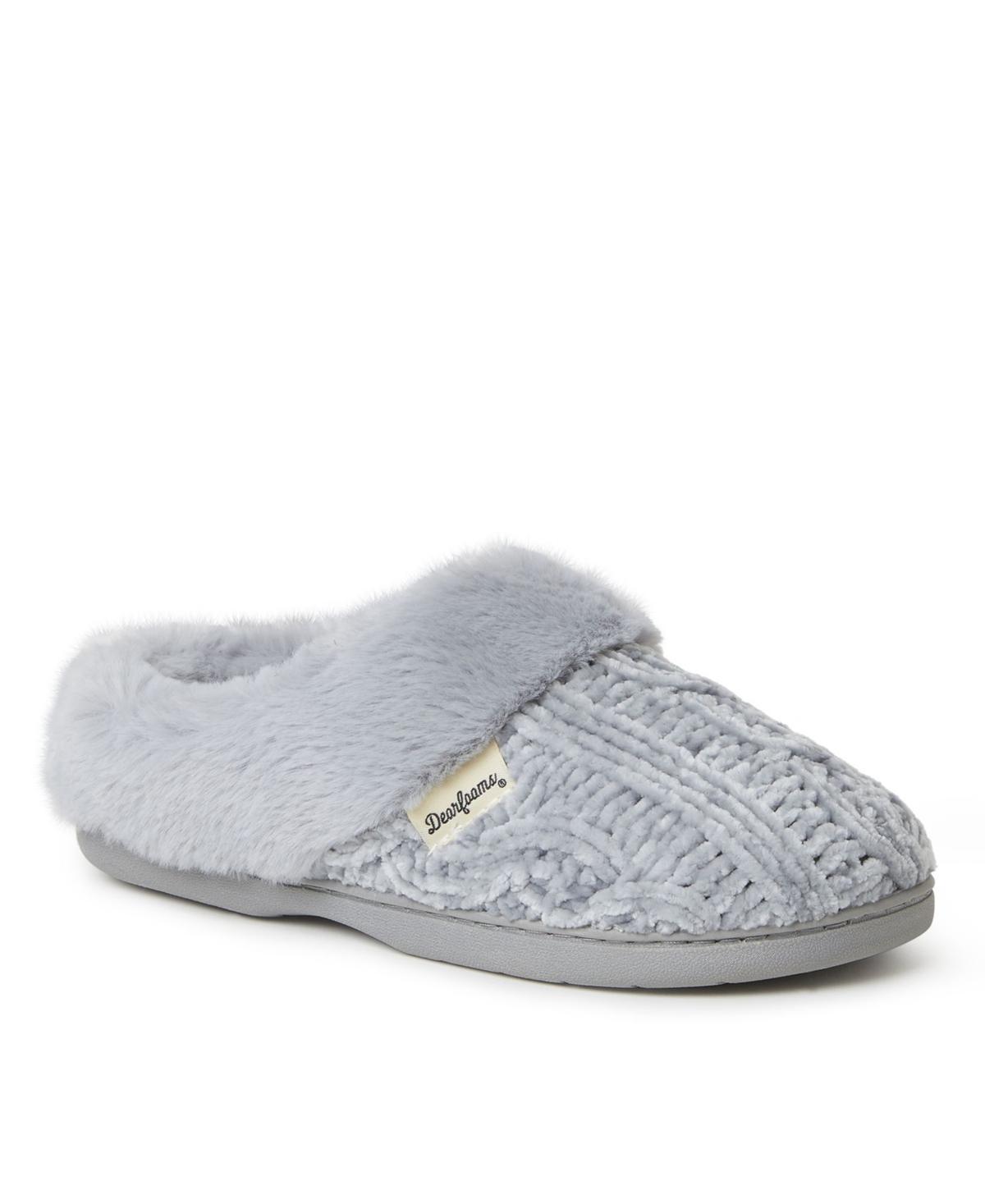 Dearfoams Claire Chenille Women's Clog Slippers, Size: XL, Sleet Product Image