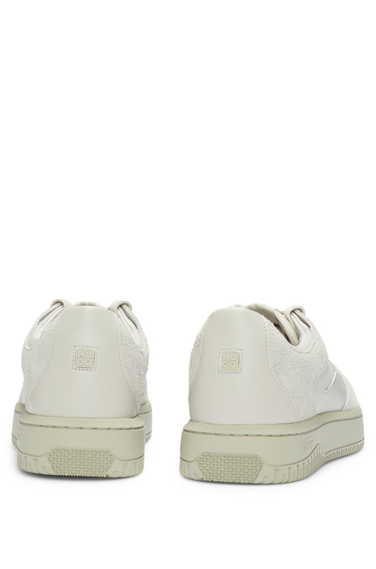 Mixed-material trainers with suede and honeycomb ripstop Product Image