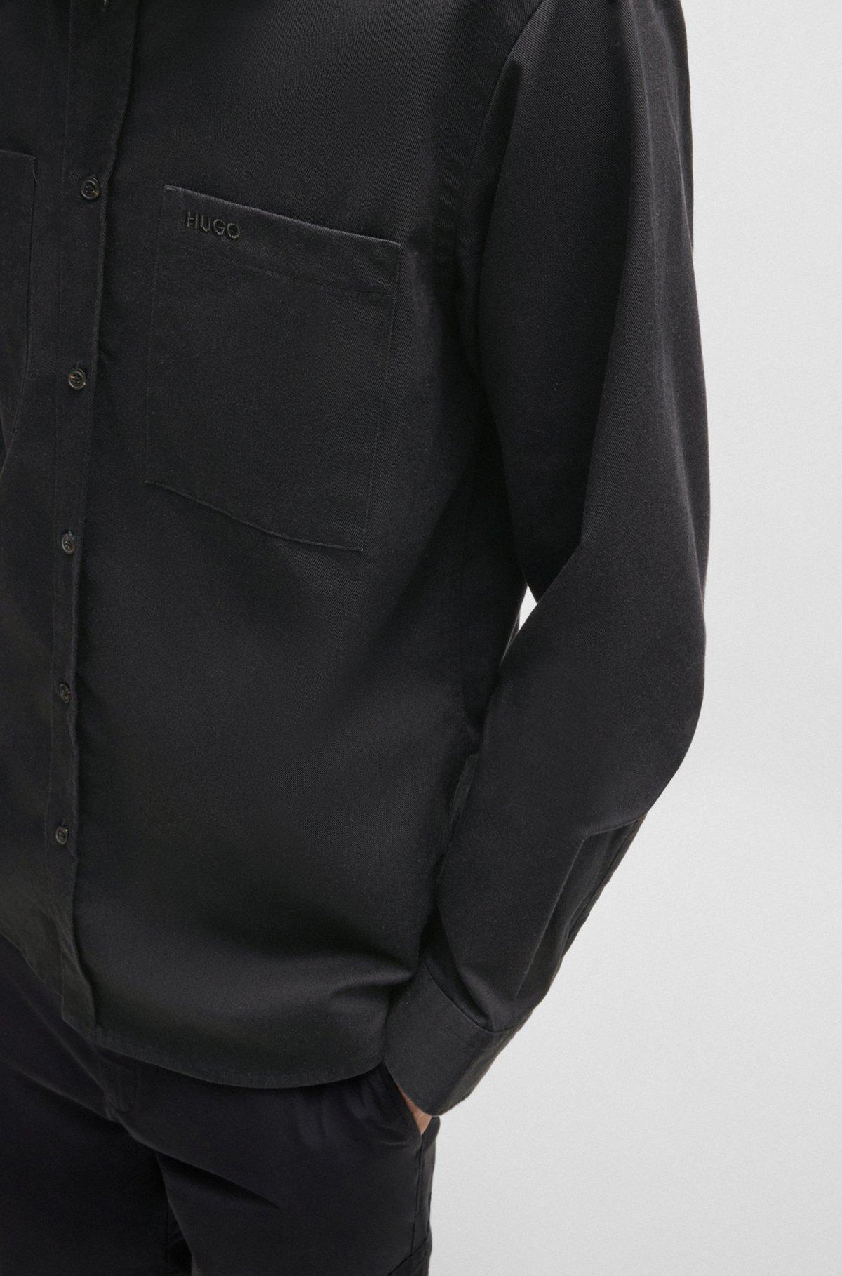 Relaxed-fit shirt in soft twill with Kent collar Product Image