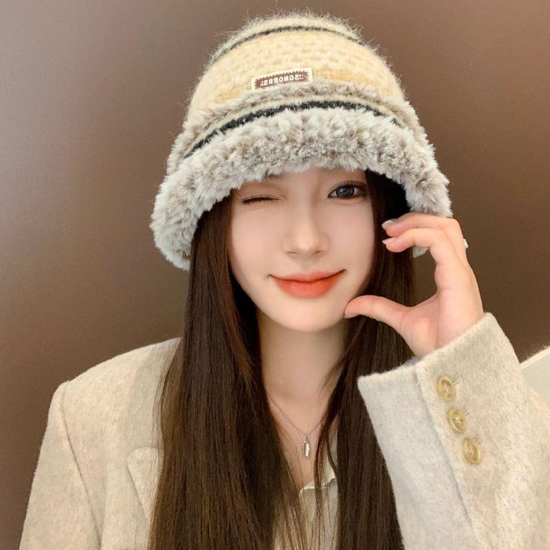 Melange Fluffy Bucket Hat Product Image