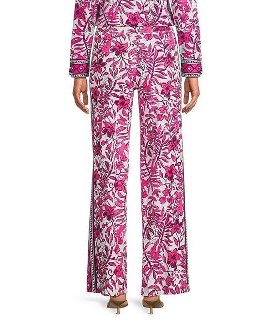 Lilly Pulitzer Coordinating Grenada Chillylilly Elderflower Print Flat Front Palazzo Pants Product Image