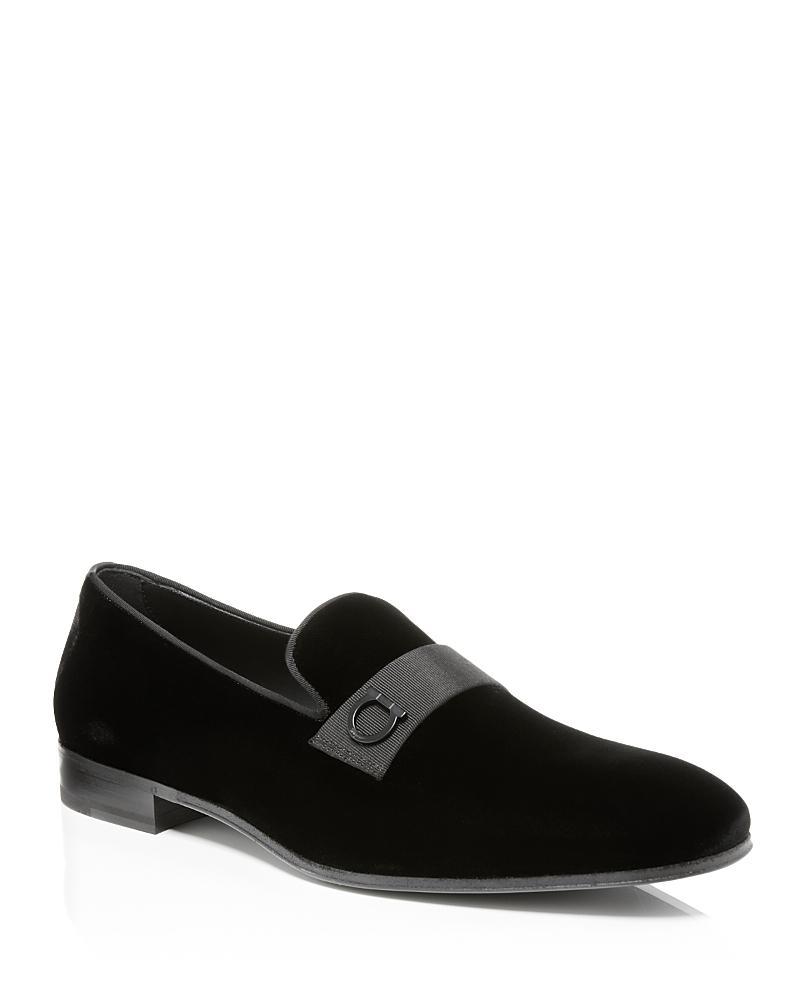 Ferragamo Mens Lapo Smoking Slipper Loafers Product Image
