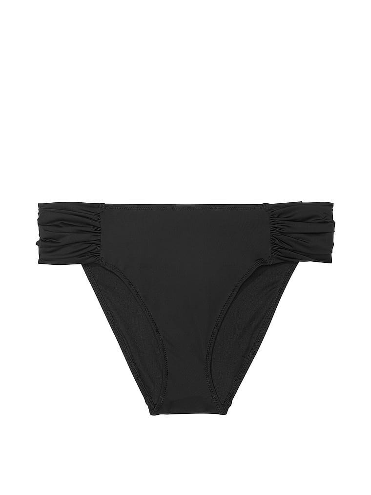 Essential Shirred Mid-Rise Bikini Bottom Product Image