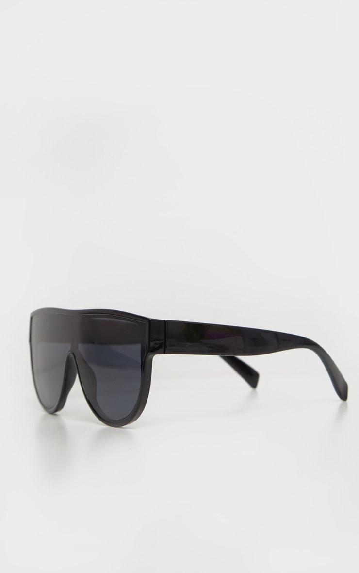 Black Tinted Oversized Flat Top Sunglasses Product Image