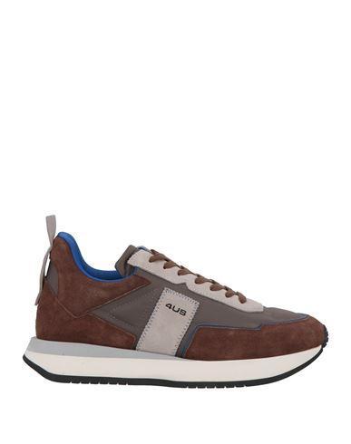 CESARE PACIOTTI 4US Man Sneakers Dark Brown Size 8 Leather, Textile Fibers Product Image