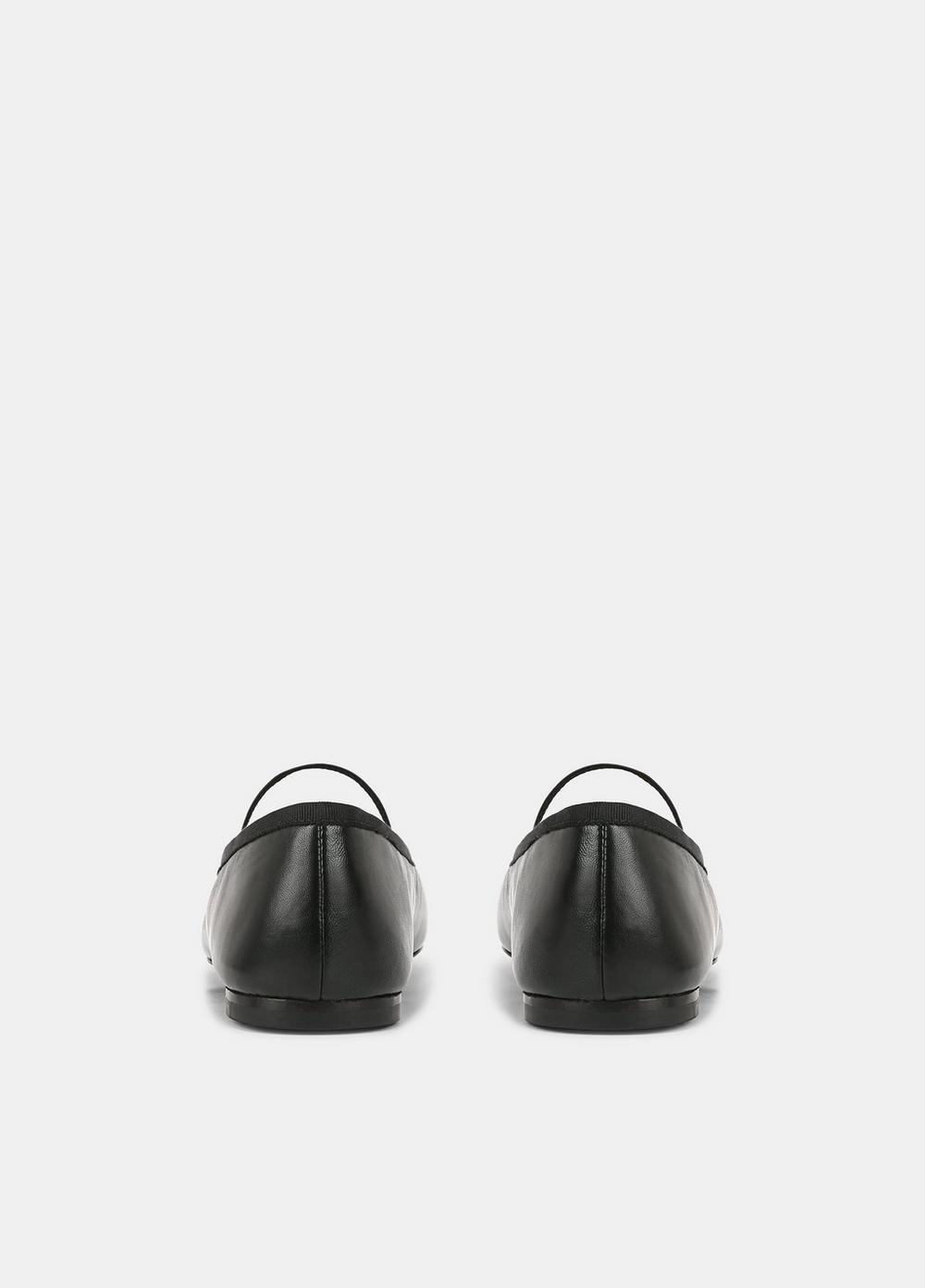 Womens Vivian Leather Mary Jane Flat, Black, Size 7.5 Vince Product Image