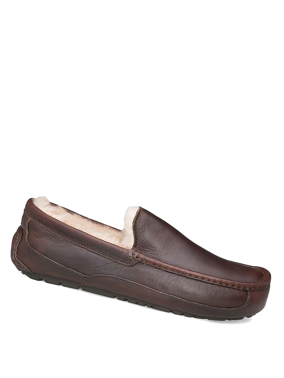 UGG Mens Ascot Leather Slippers Product Image