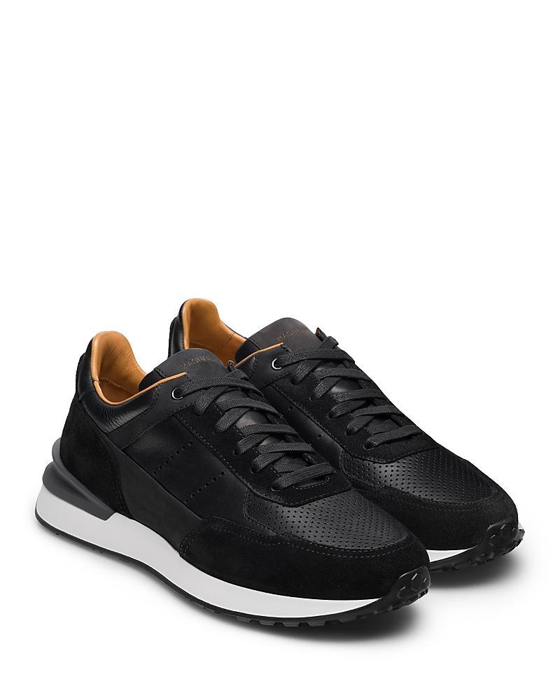 Magnanni Mens Bravo Leather & Suede Lace Up Sneakers - Exclusive Product Image