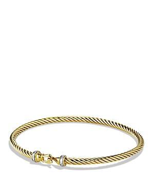 Womens Buckle Classic Cable Bracelet in 18K Yellow Gold Product Image