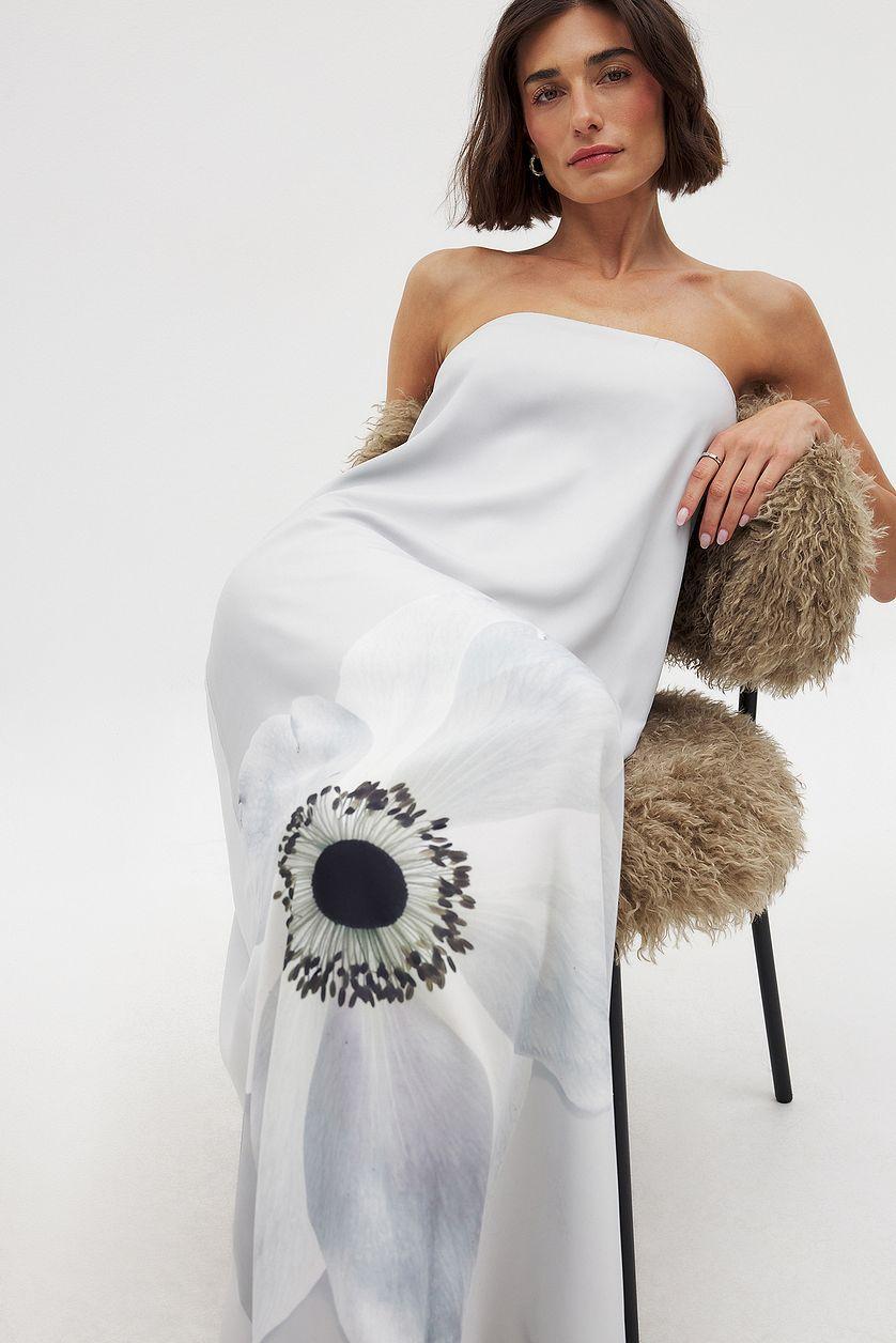 Printed Off Shoulder Maxi Dress Product Image