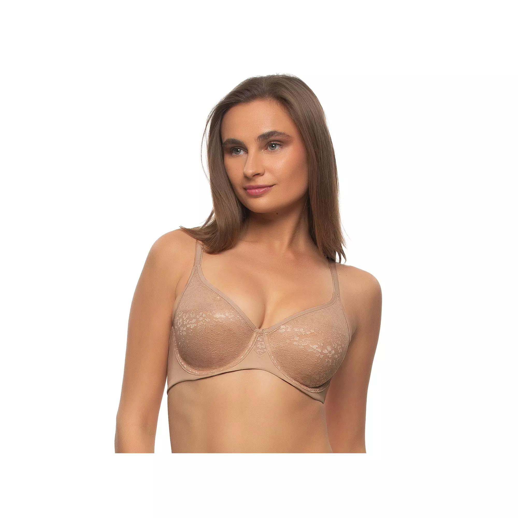 Paramour by Felina Lace Molded Unlined Underwire Bra 115207, Women's, Size: 40 D, Dark Beige Khaki Product Image