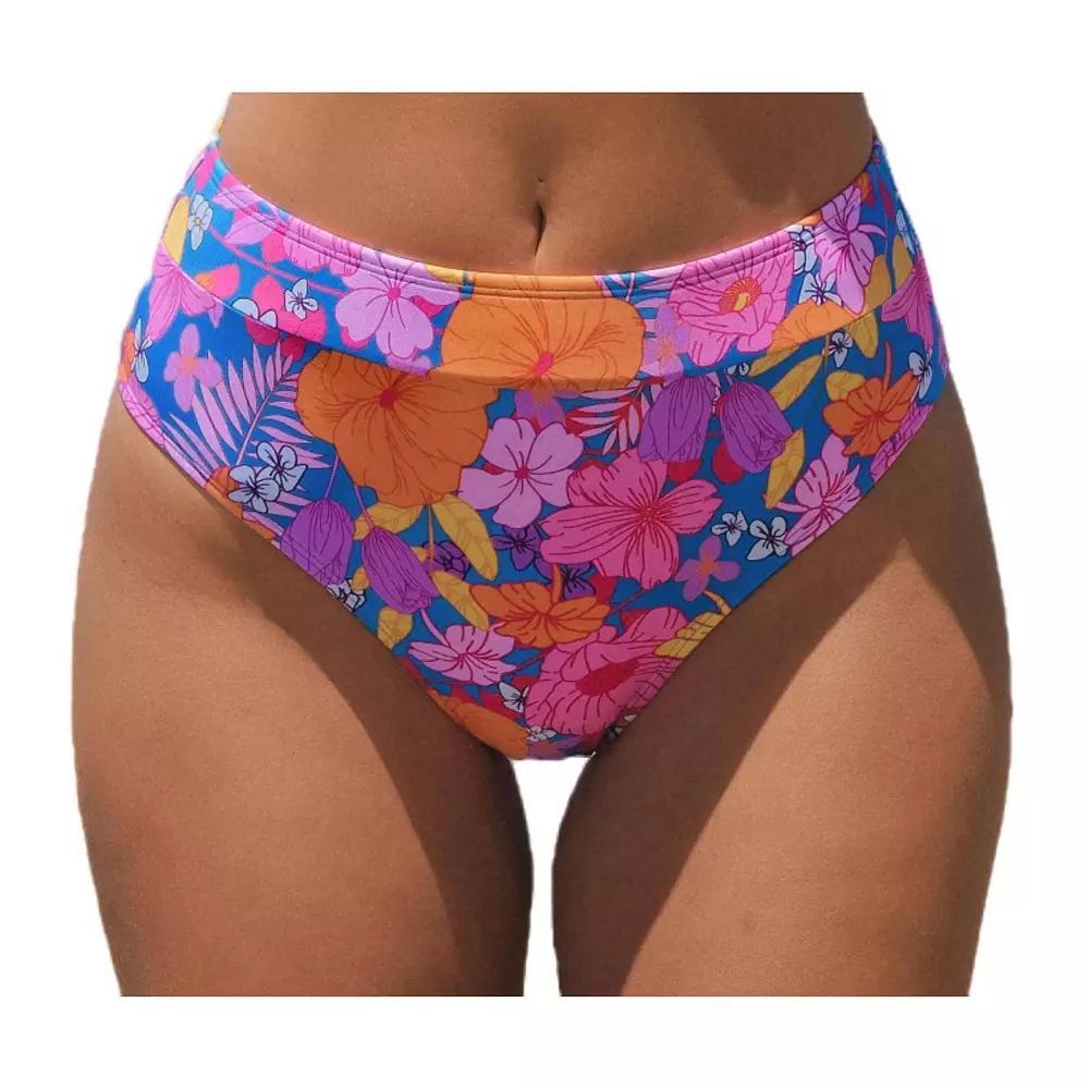 Women's Cupshe High-Waist Swim Bottoms, Size: Medium, Vibrant Floral Product Image