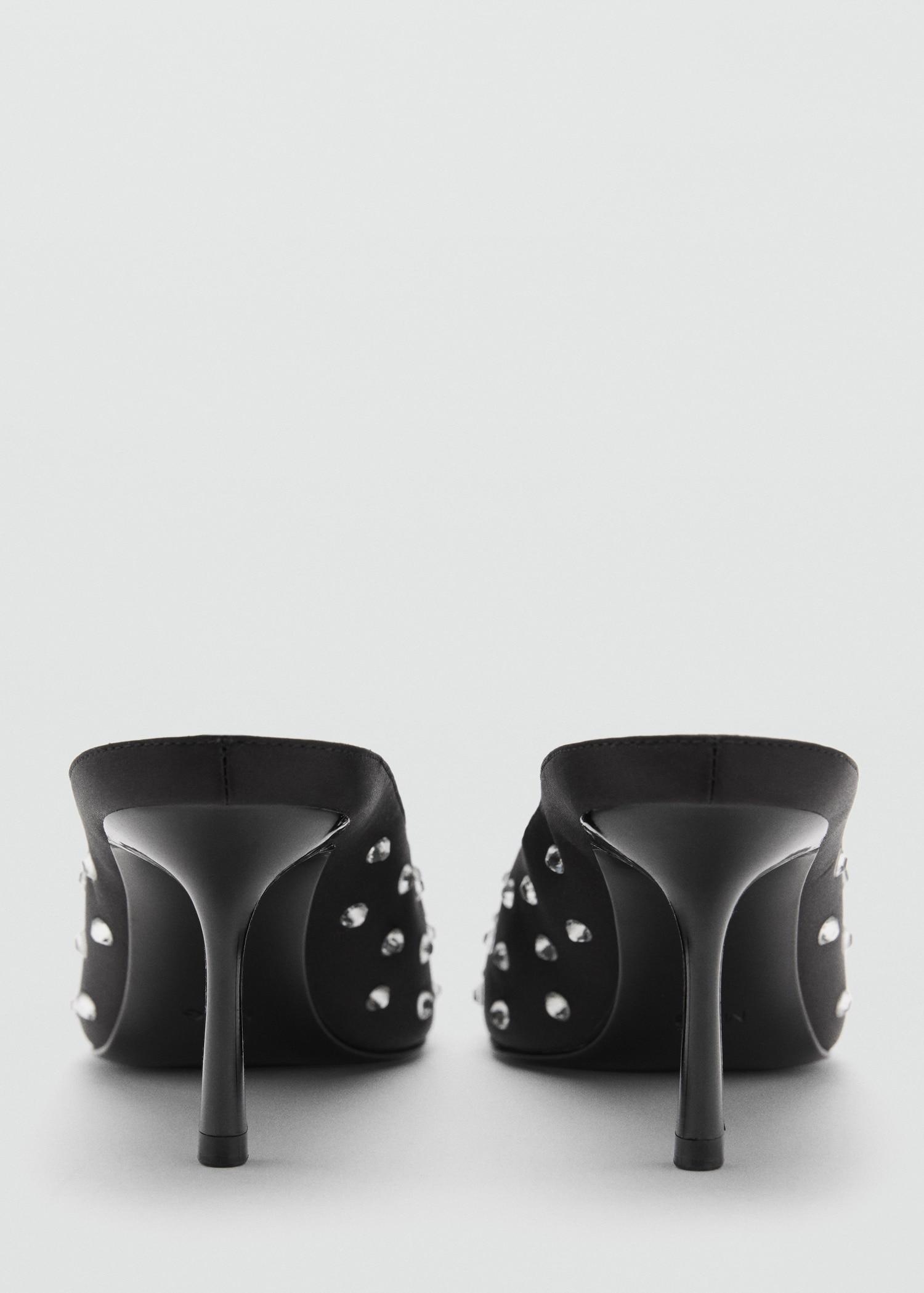 Crystal slingback heeled shoe - Women | MANGO USA Product Image