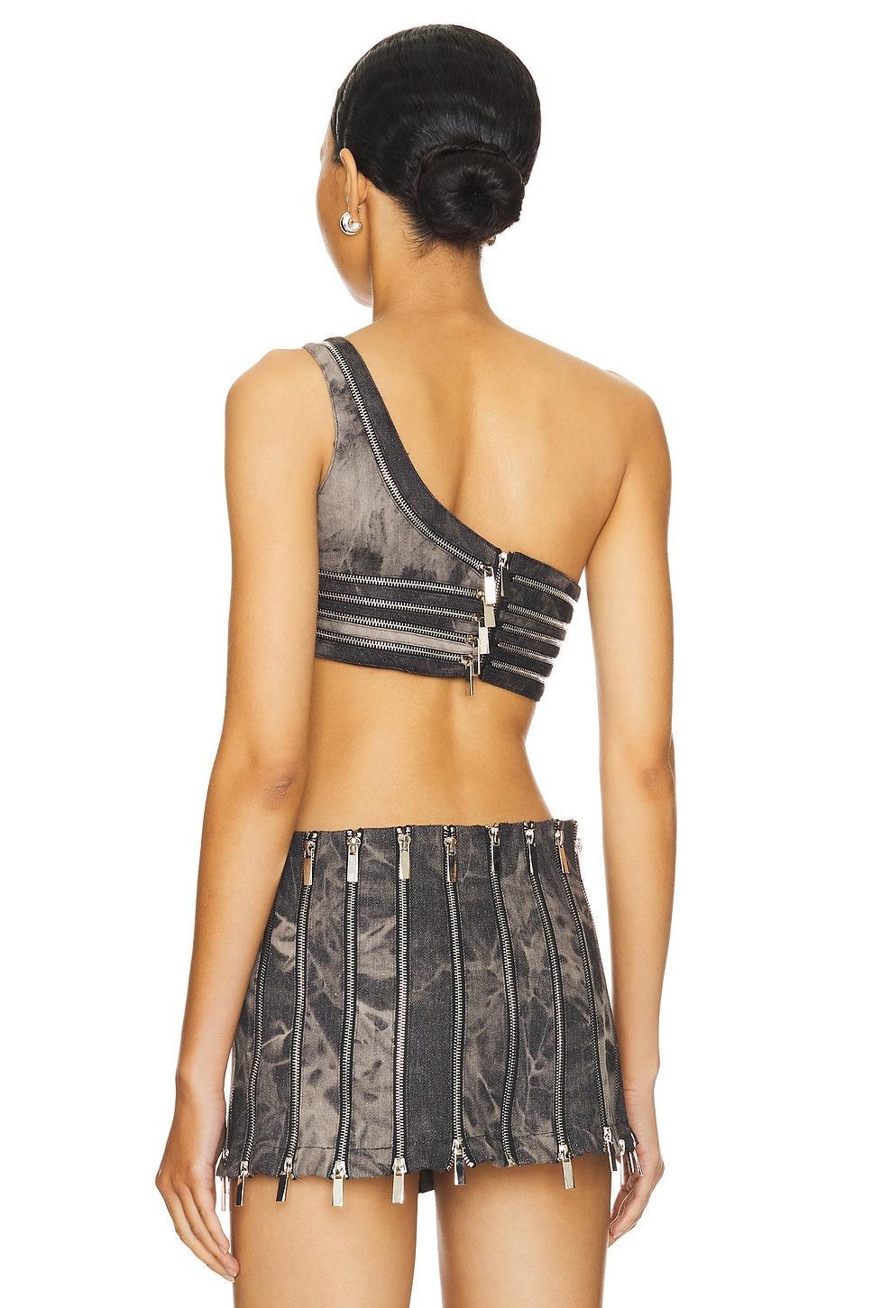 Zipped Up Top 1XBLUE Product Image