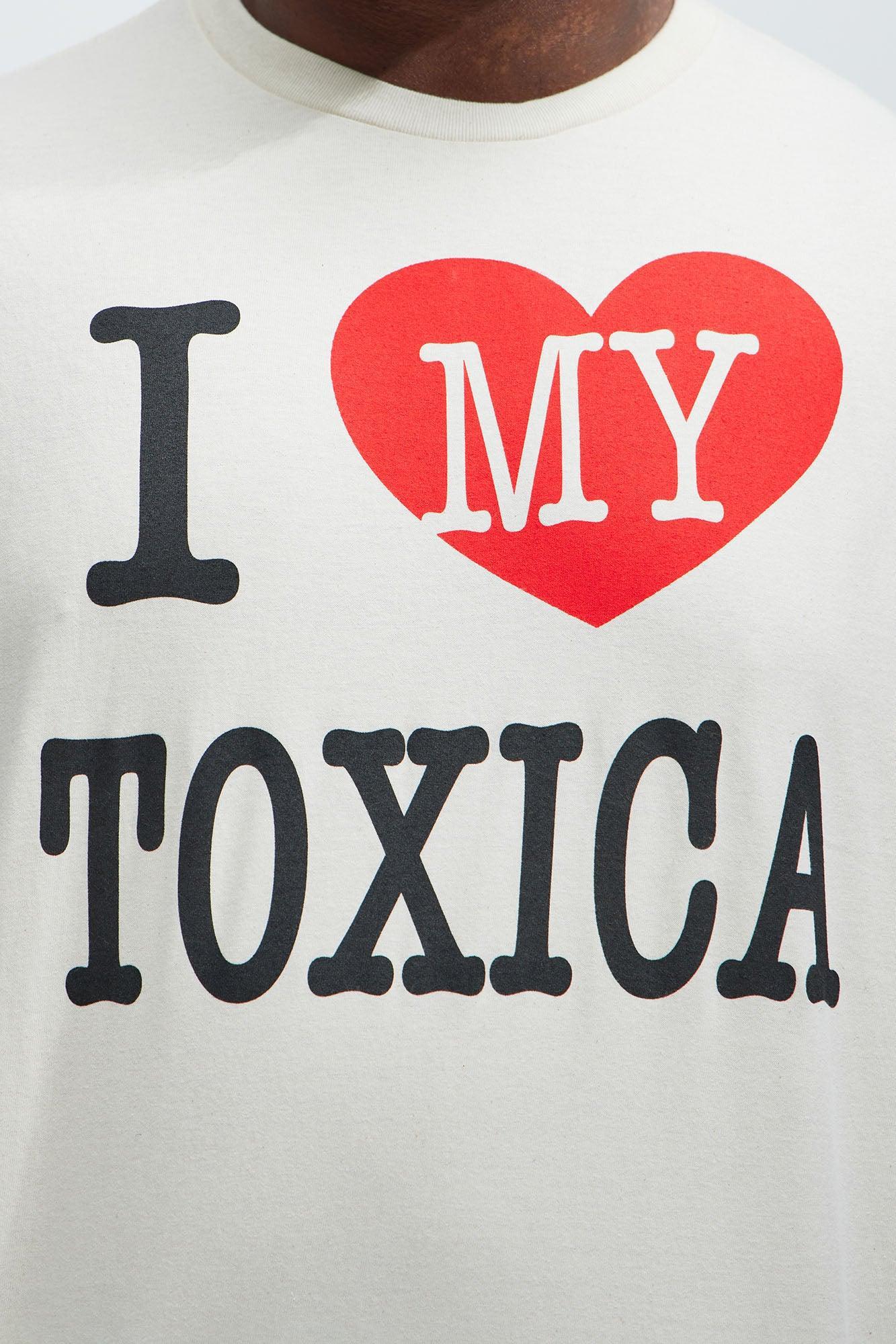 I LOVE MY TOXICA Short Sleeve Tee - Off White Product Image