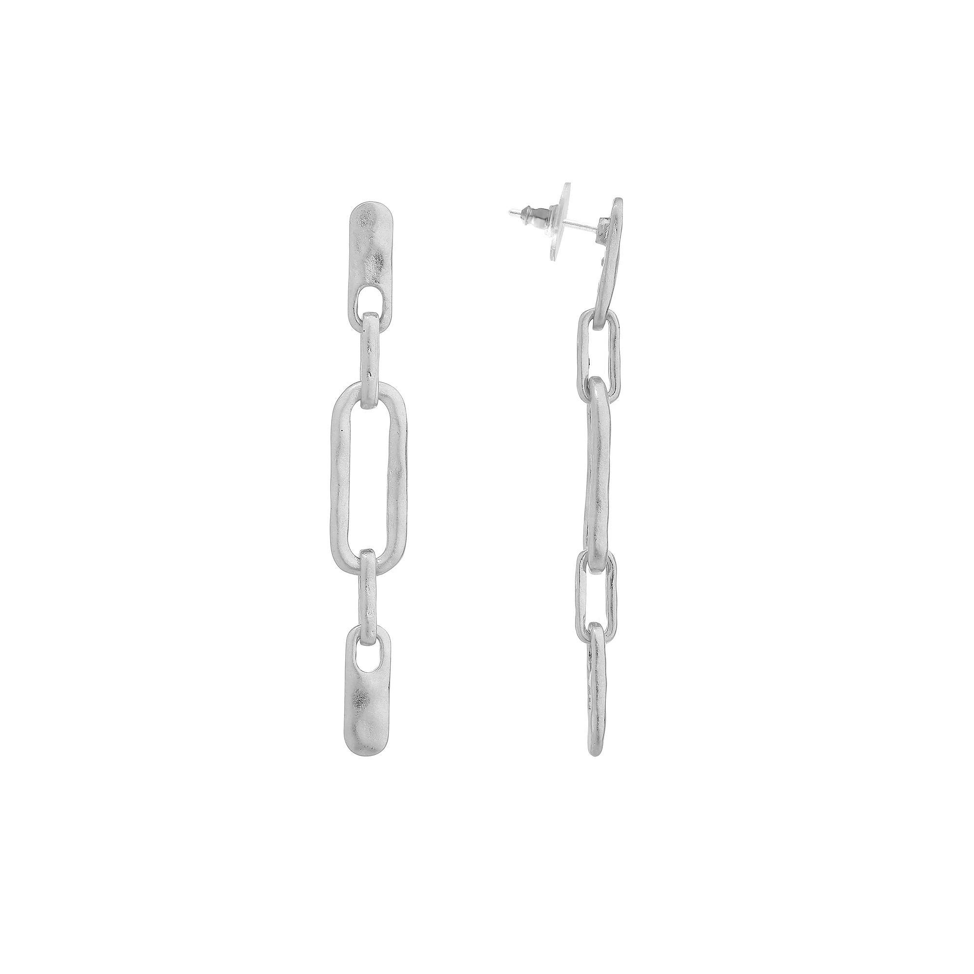 Bella Uno Link Post Dangle Earrings, Women's, Gold Tone Product Image