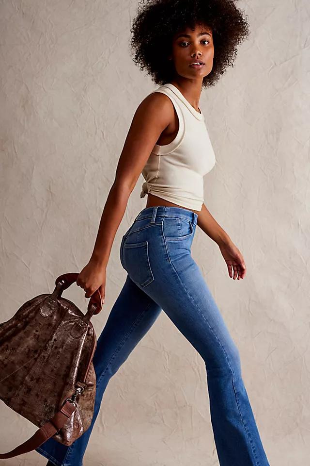 CRVY Infinite Stretch Pull-On Flare Jeans Product Image