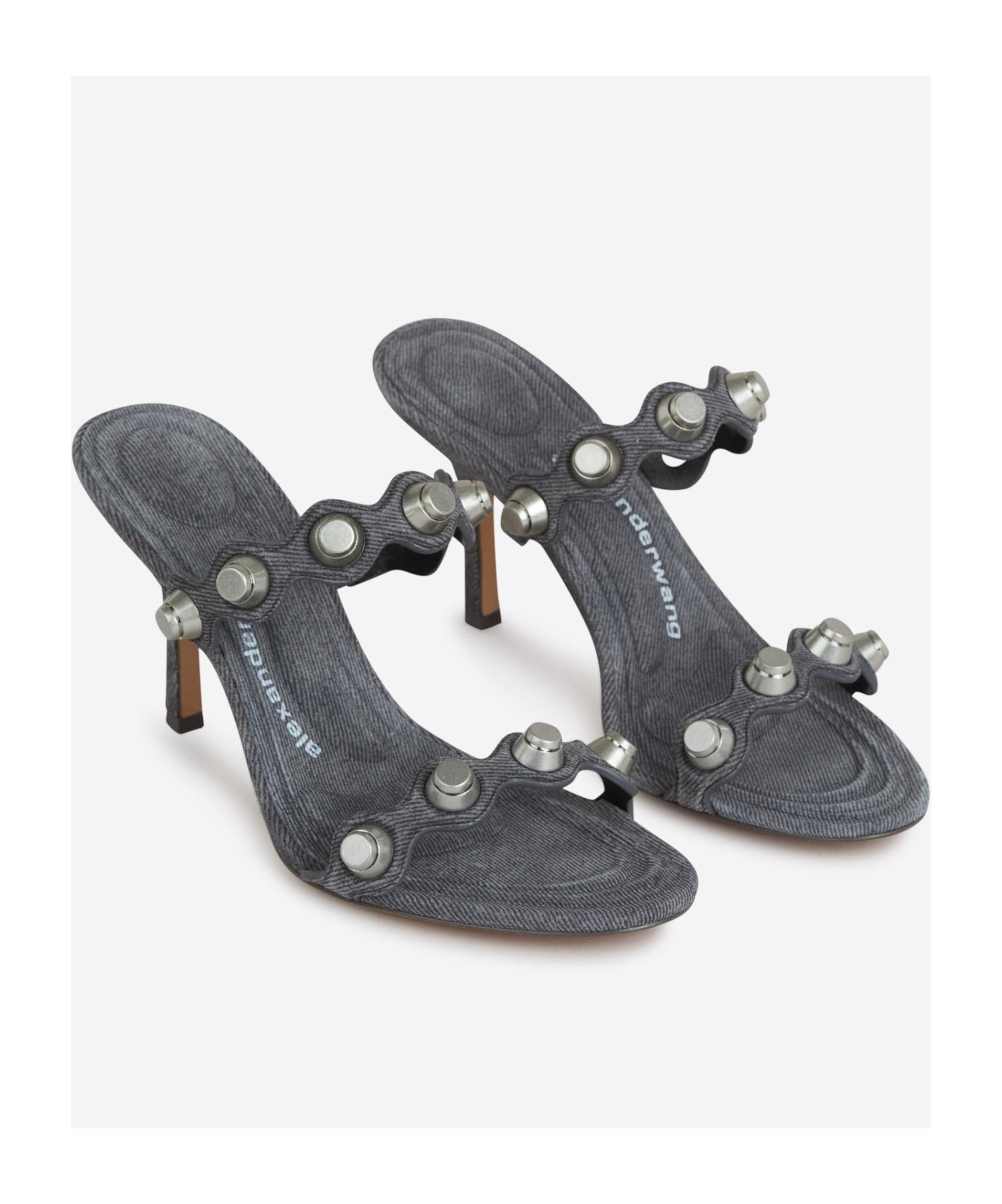 ALEXANDER WANG Black Riot 85mm Gladiator Heeled Sandals Product Image