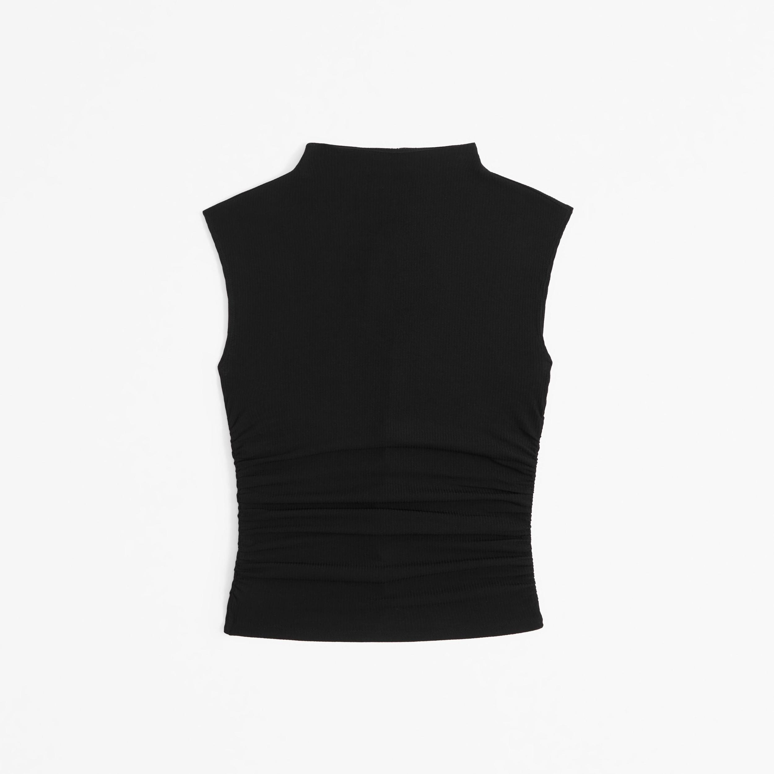 Long-Sleeve Grown-On Mockneck Top Product Image