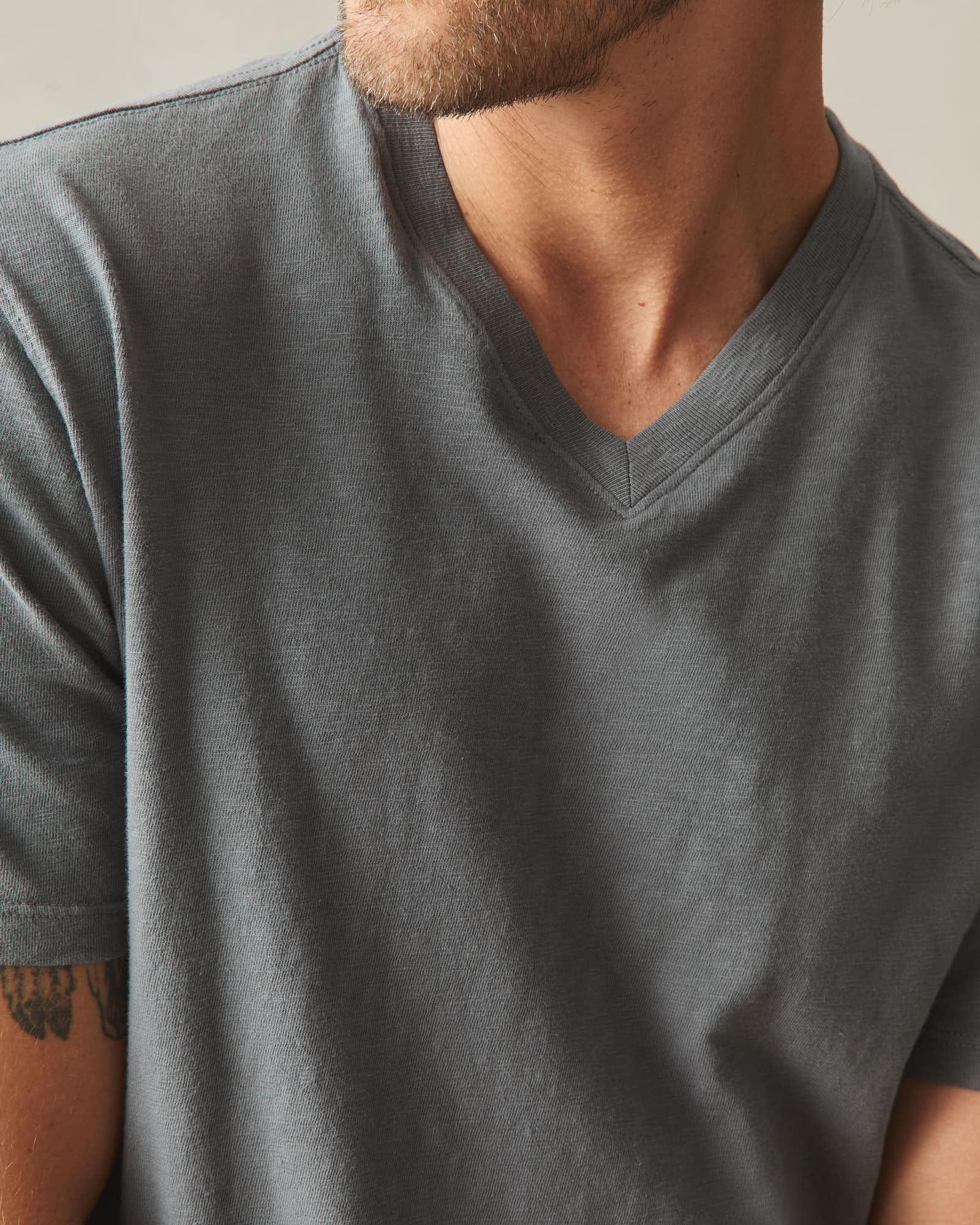 Men's Premium Slub V-Neck Tee - Lava Smoke Product Image