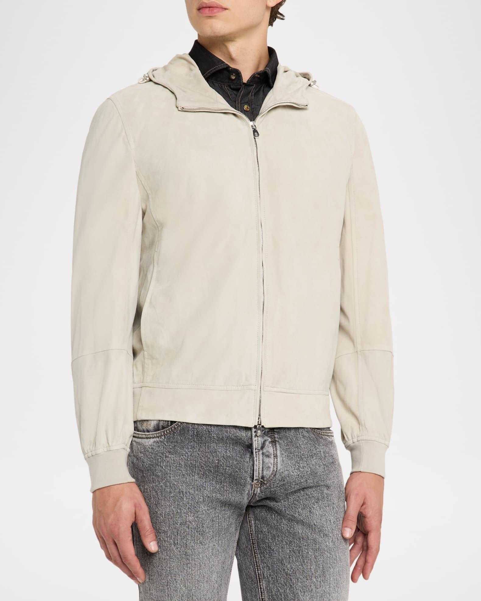 Men's High Summer Capsule Suede Full-Zip Hooded Jacket Product Image