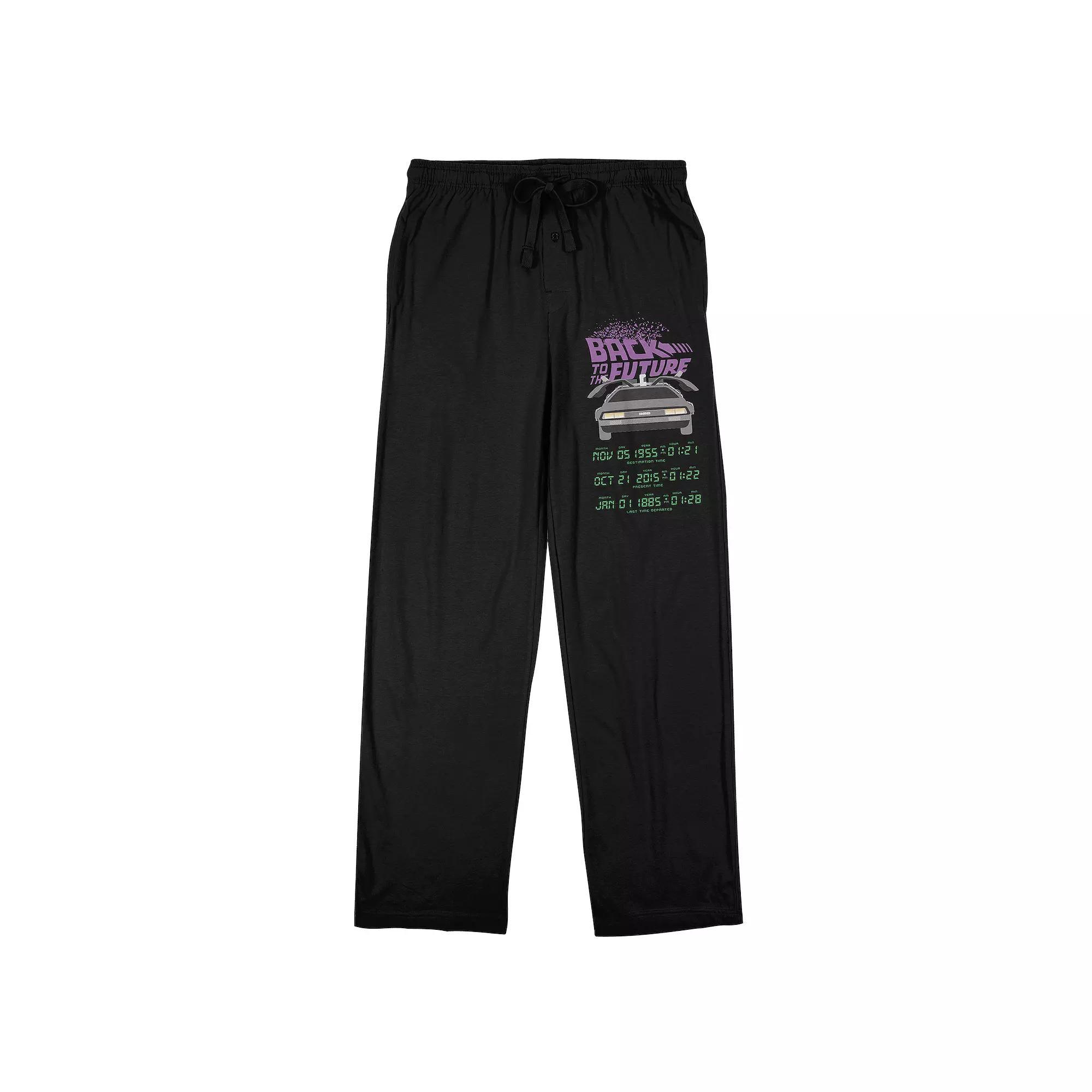 Men's Original & Unrestored Back To The Future Pajama Pants, Size: XS, Black Product Image