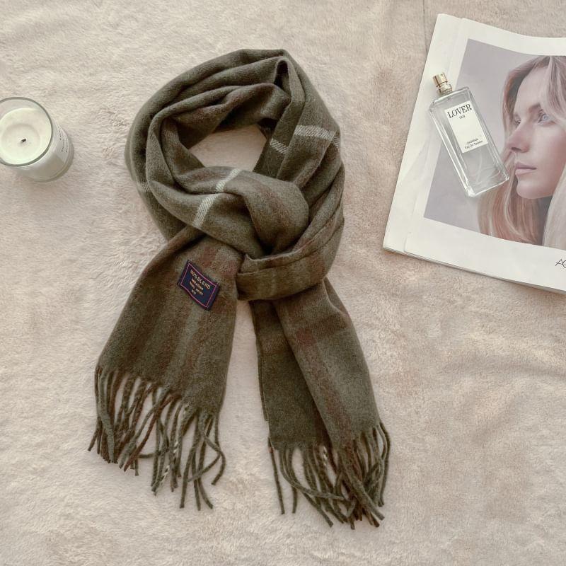 Plaid Fringe Scarf Product Image