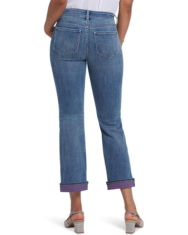 Women's NYDJ Marilyn Straight Ankle Color Cuff Jeans in Majorca Bay Product Image