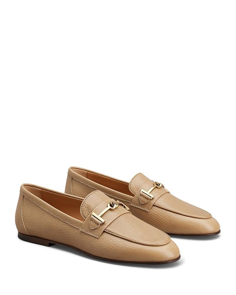 Tods Womens Slip On T Ring Loafer Flats Product Image
