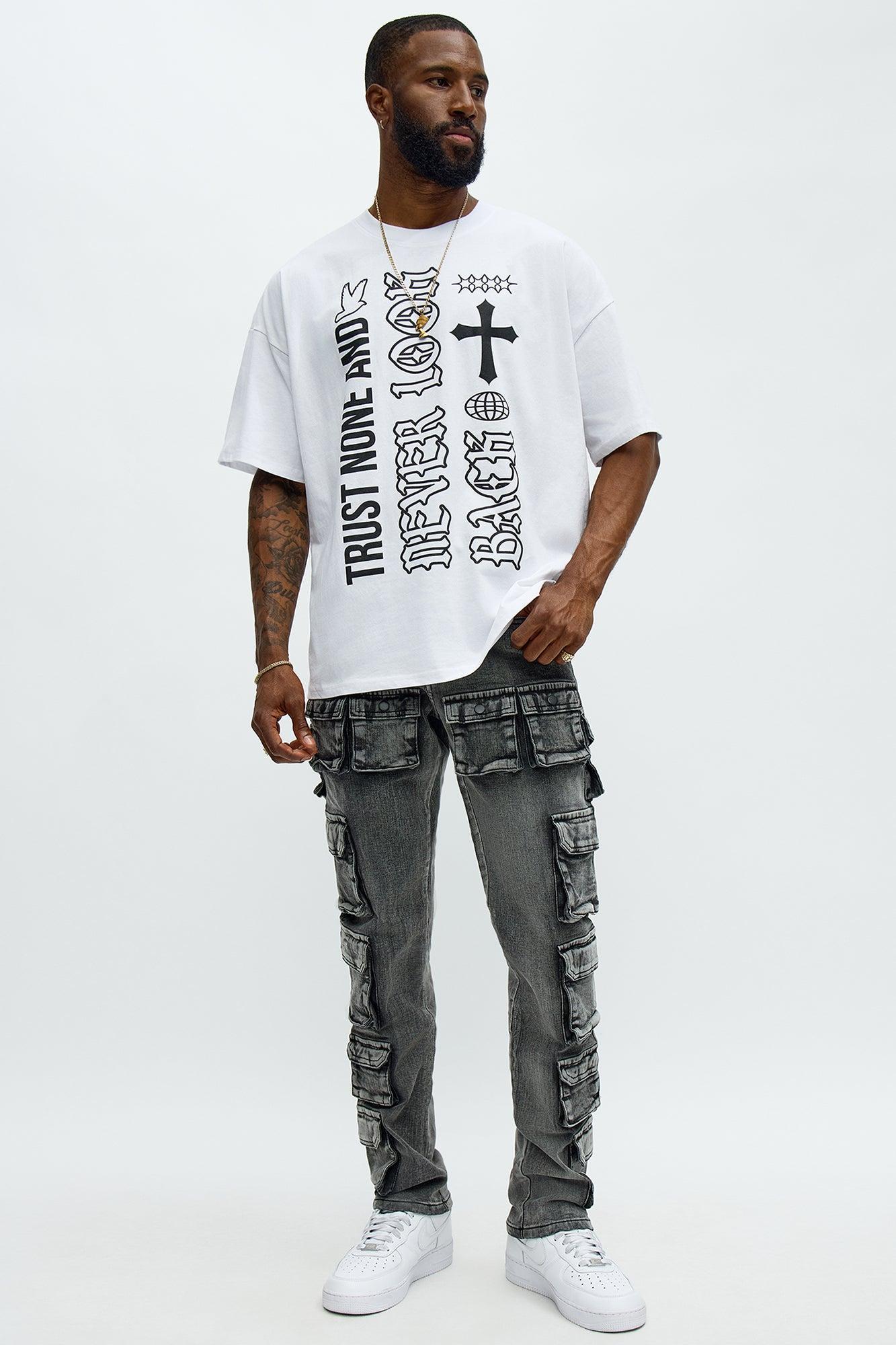 Utility Many Pockets Slim Jeans - Black Wash Product Image