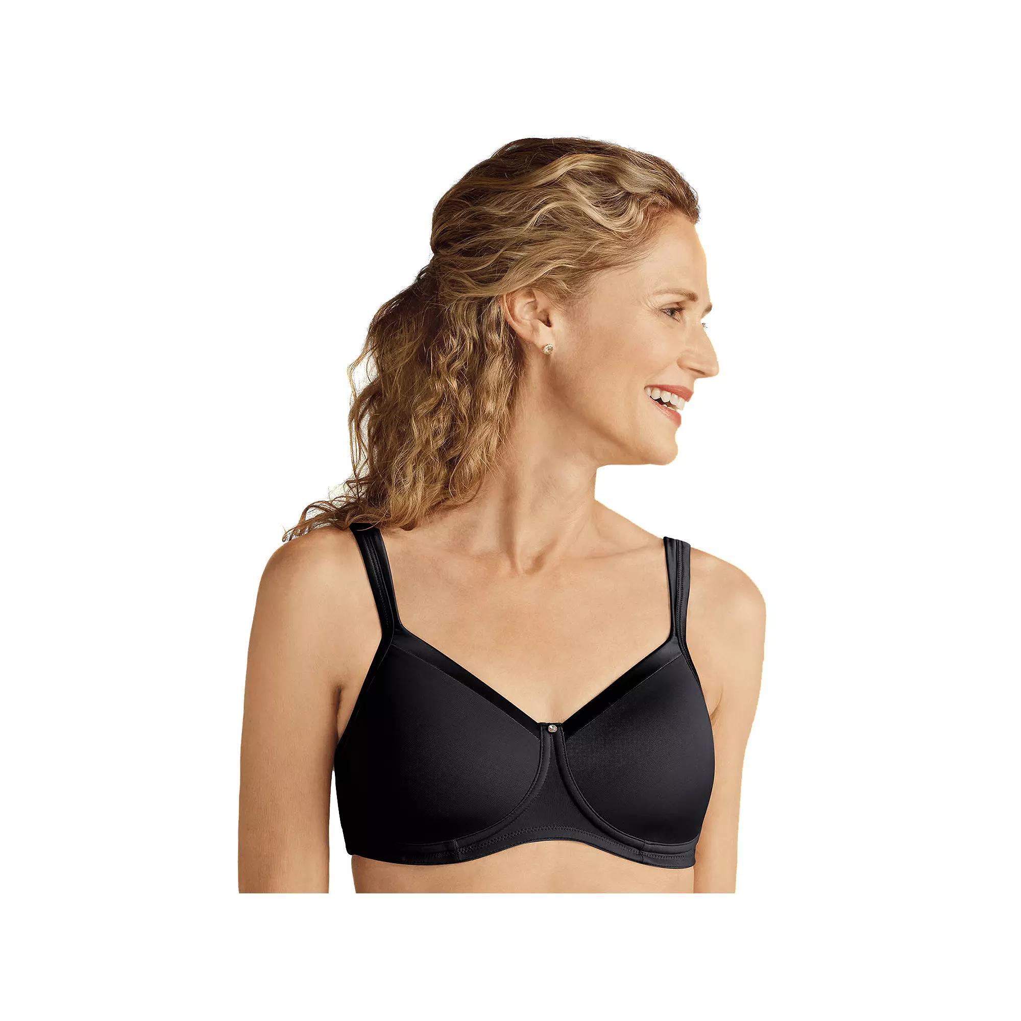 Amoena Mastectomy Bra: Lara Satin Padded Wireless, Women's, Size: 34 AA, Black Product Image