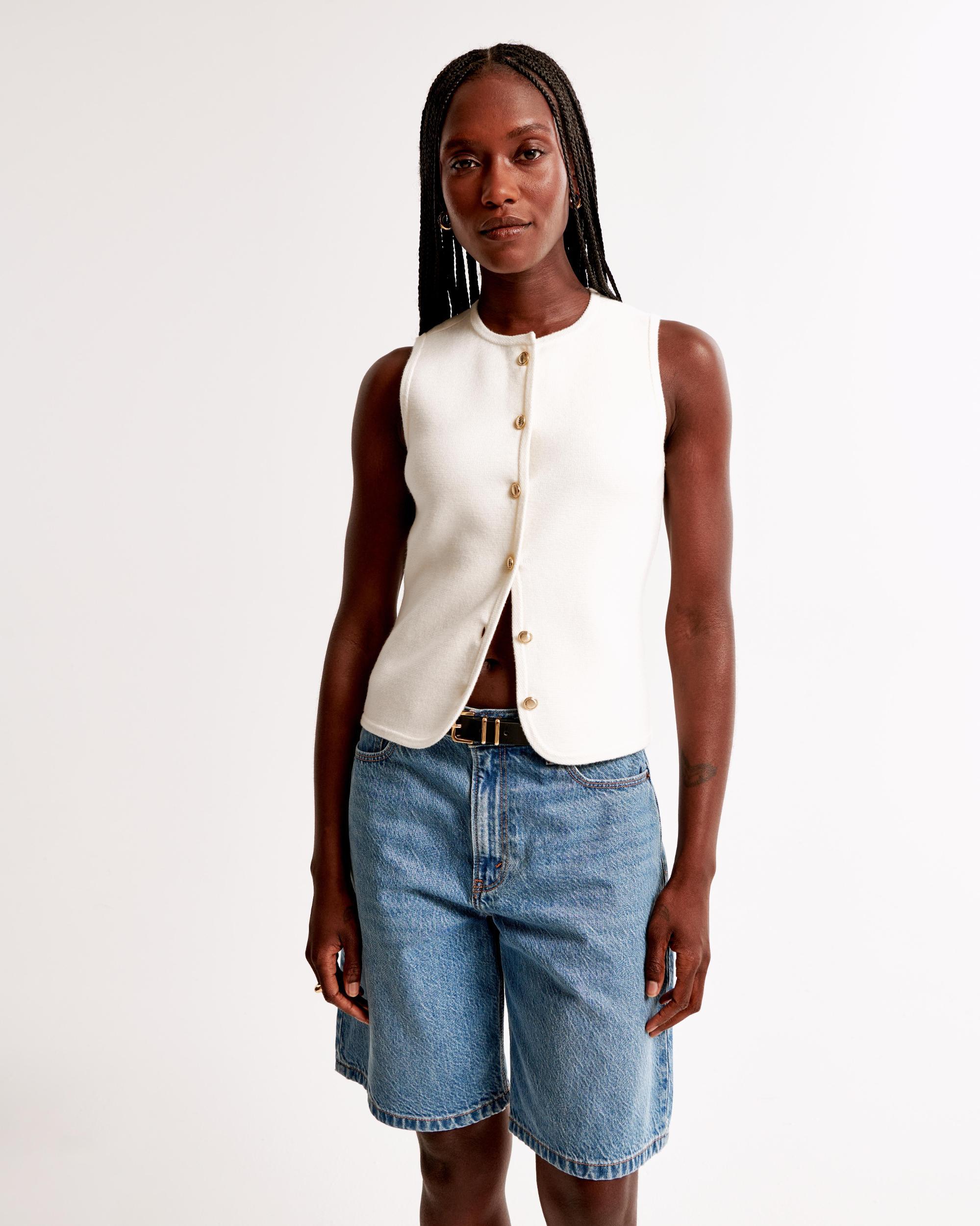 The A&F Mara Crew Sweater Vest Product Image