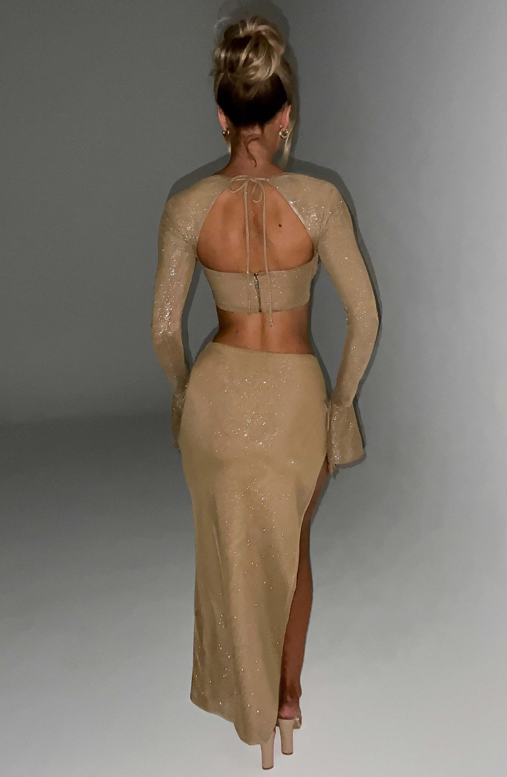 Priscilla Top - Gold Sparkle Product Image