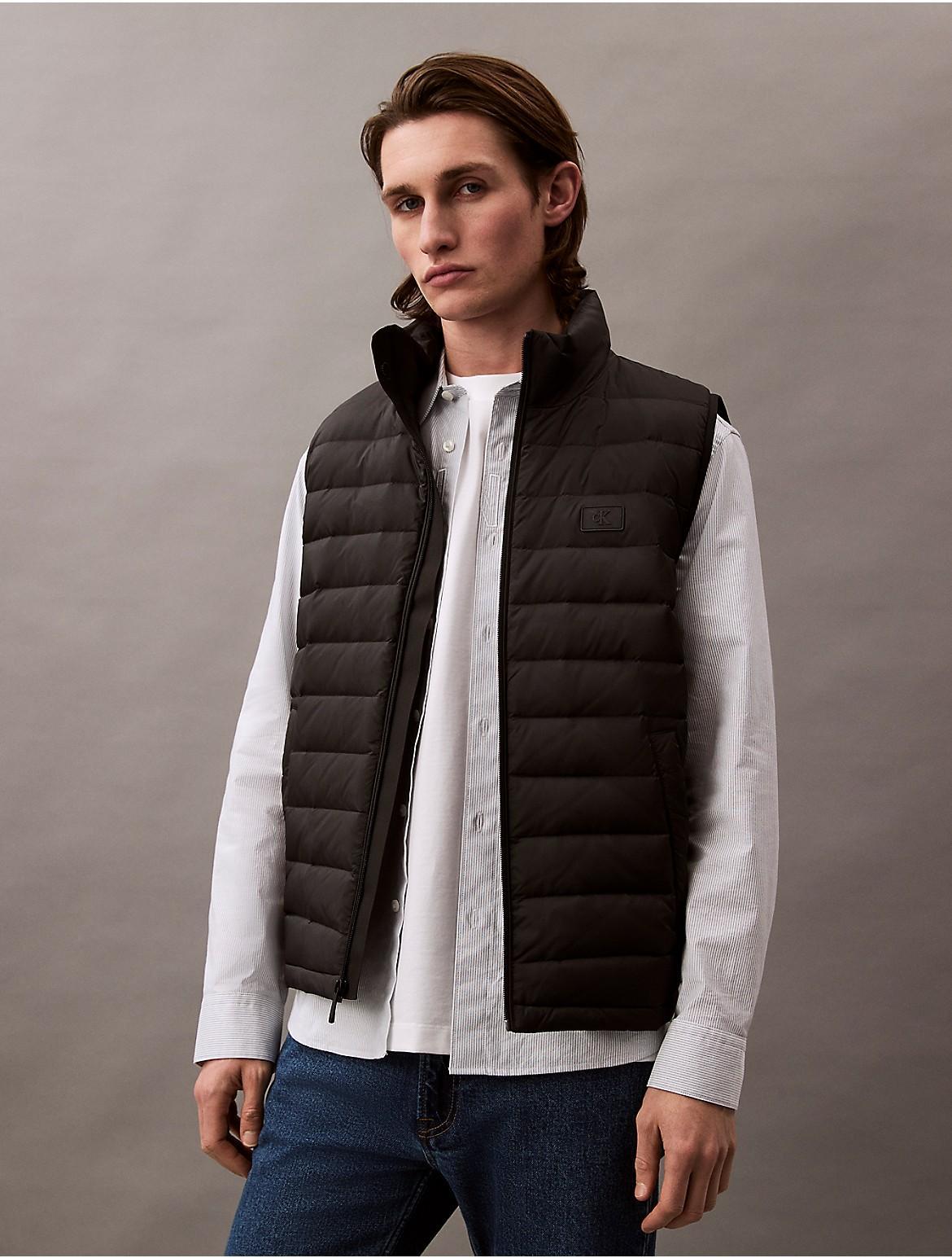Calvin Klein Men's Nylon Puffer Vest - Blue - L Product Image