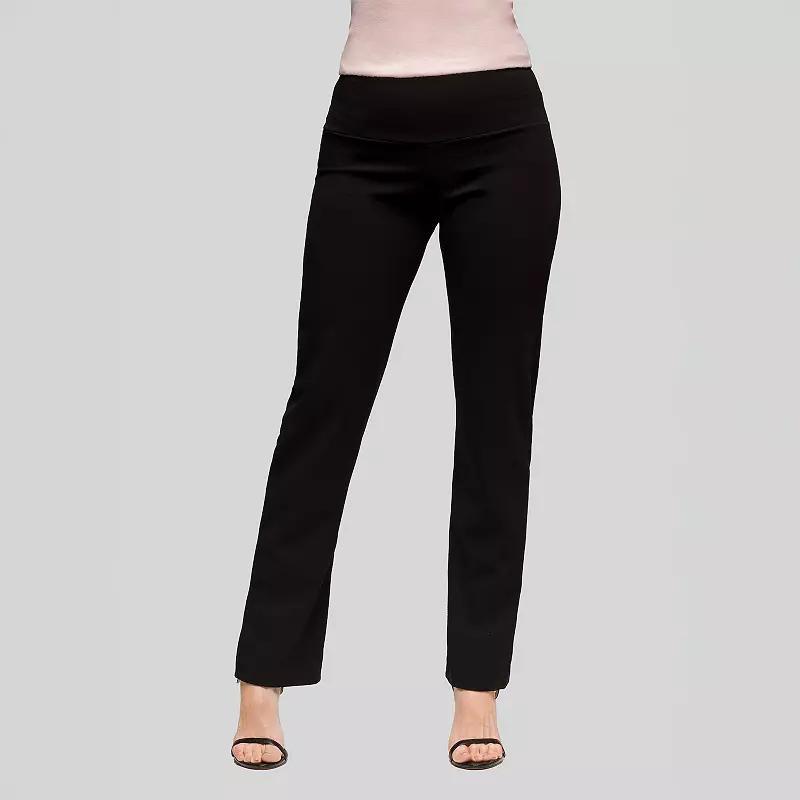 Women's 24Seven Comfort Apparel High Waist Stretch Dress Pants, Size: Medium, Brown Product Image