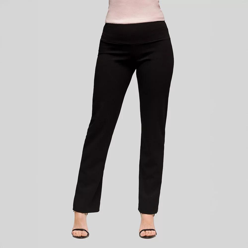 Women's 24Seven Comfort Apparel High Waist Stretch Dress Pants, Size: Medium, Brown Product Image