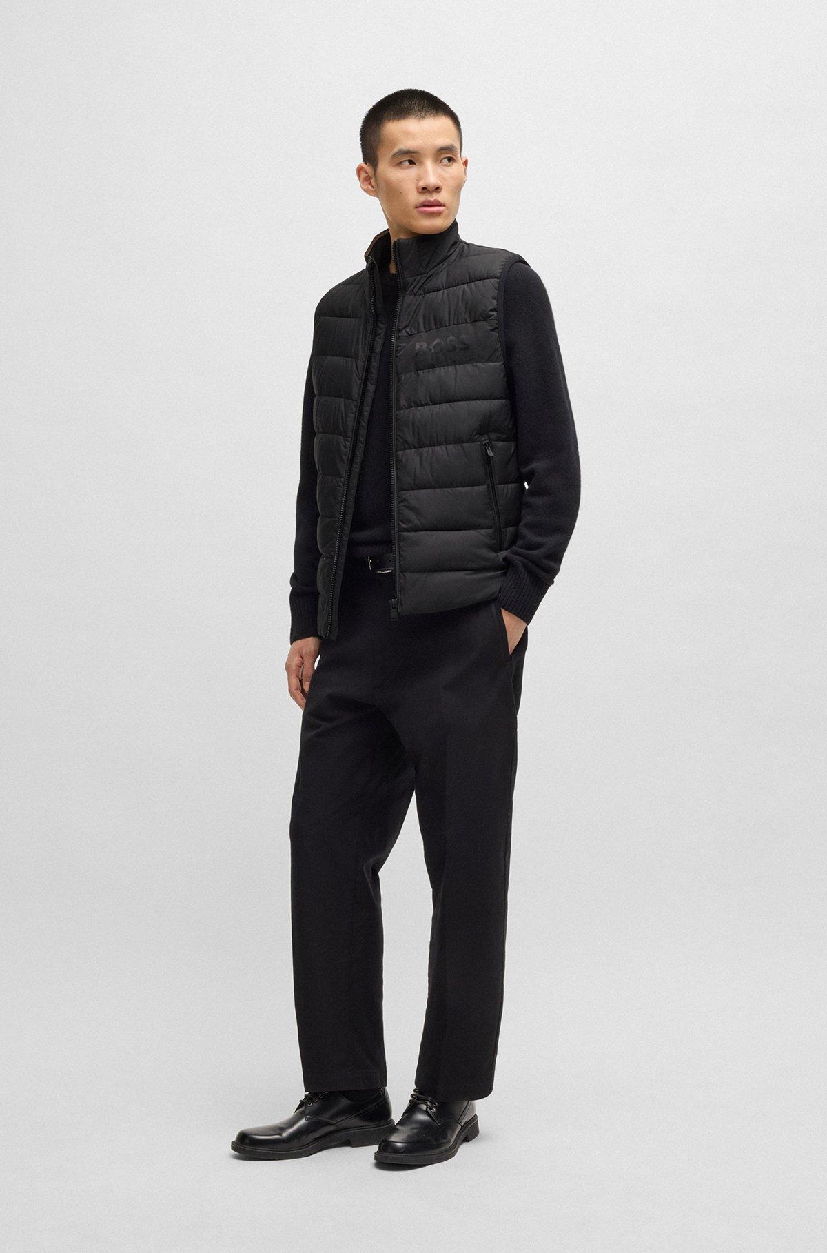 Regular-fit water-repellent gilet with tonal logo Product Image