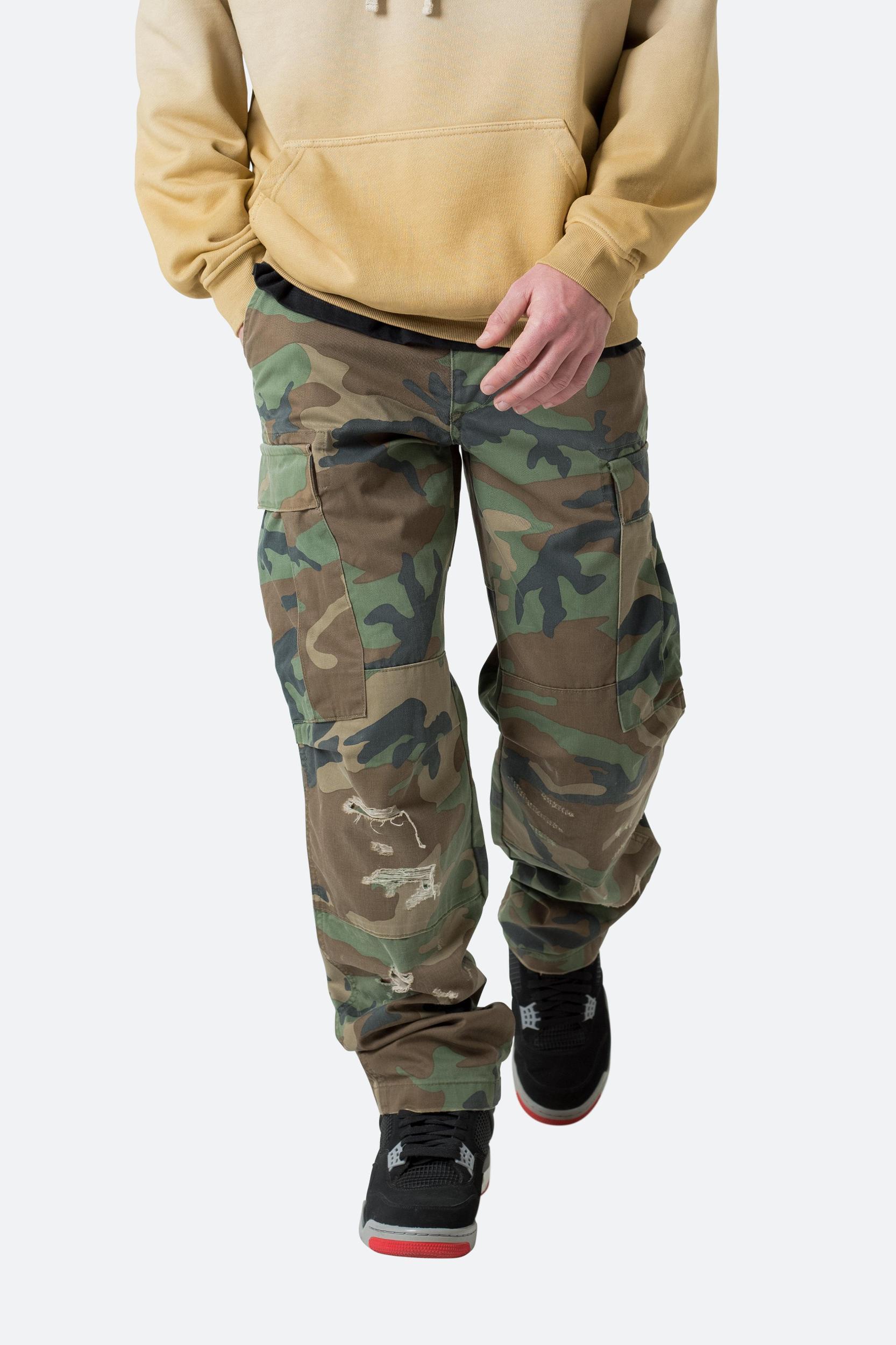 Double Knee Vintage Cargo Pants - Camo Product Image