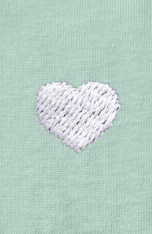 Dalix Womens Lil Heart Jersey Relaxed Tee in Dusty Blue at Nordstrom, Size Small Product Image