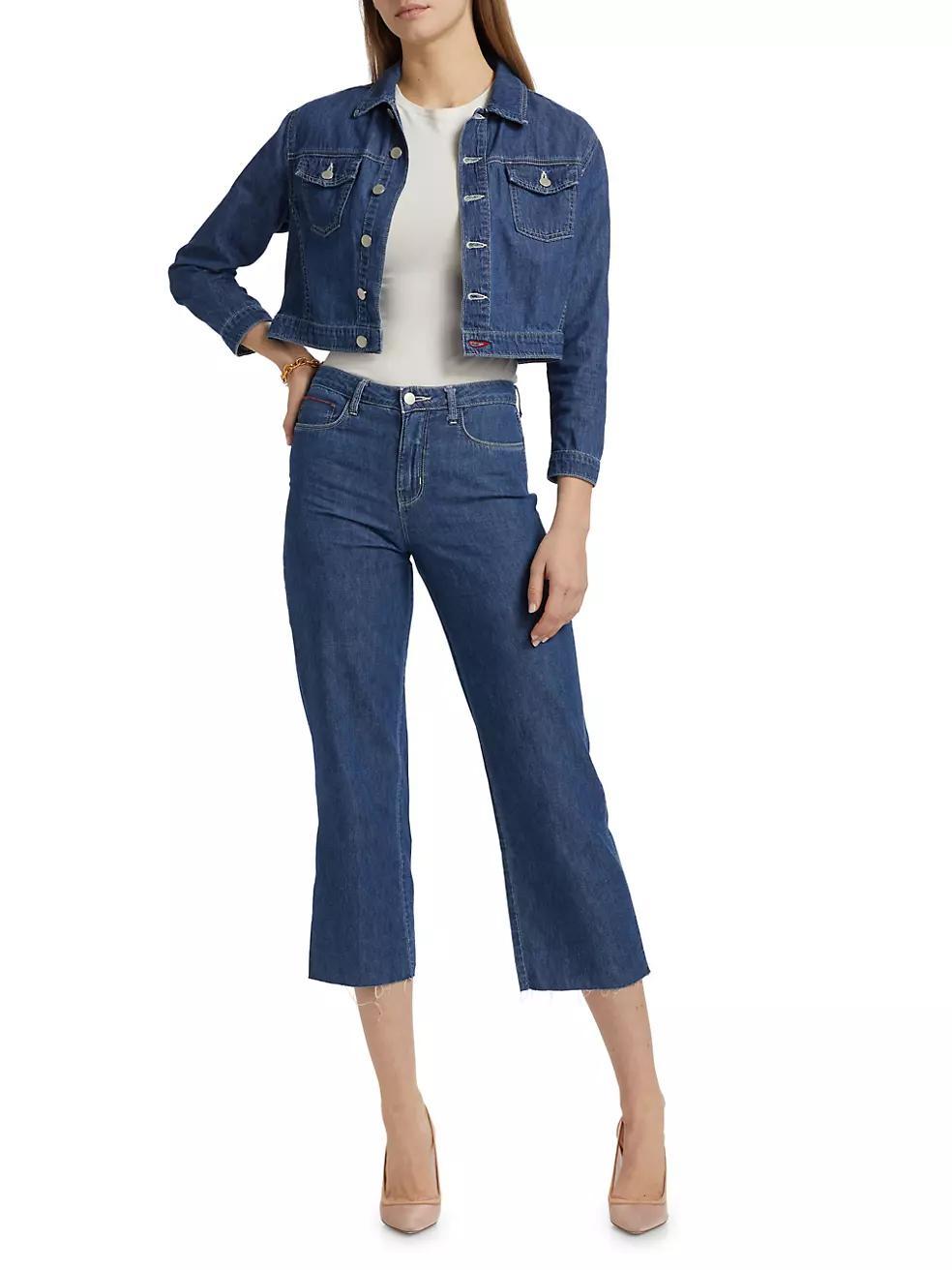 Wanda Mid-Rise Straight-Leg Crop Jeans Product Image