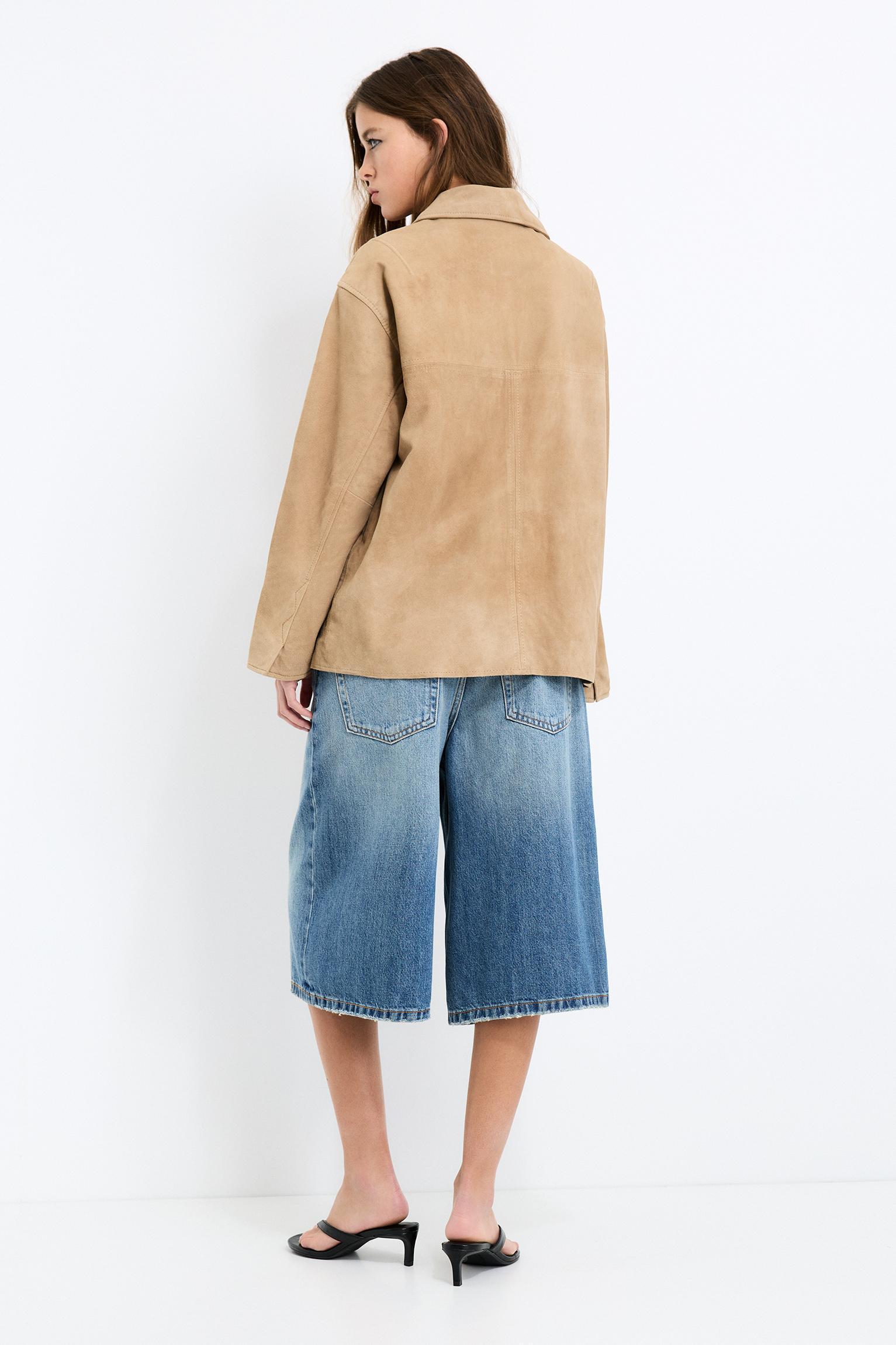 100% suede leather jacket Product Image
