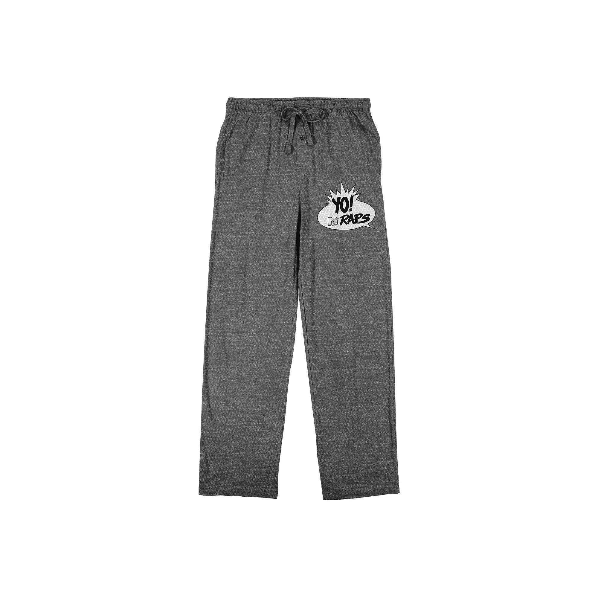 Men's Yo! MTV Raps Logo Sleep Pants, Size: XL, Gray Product Image