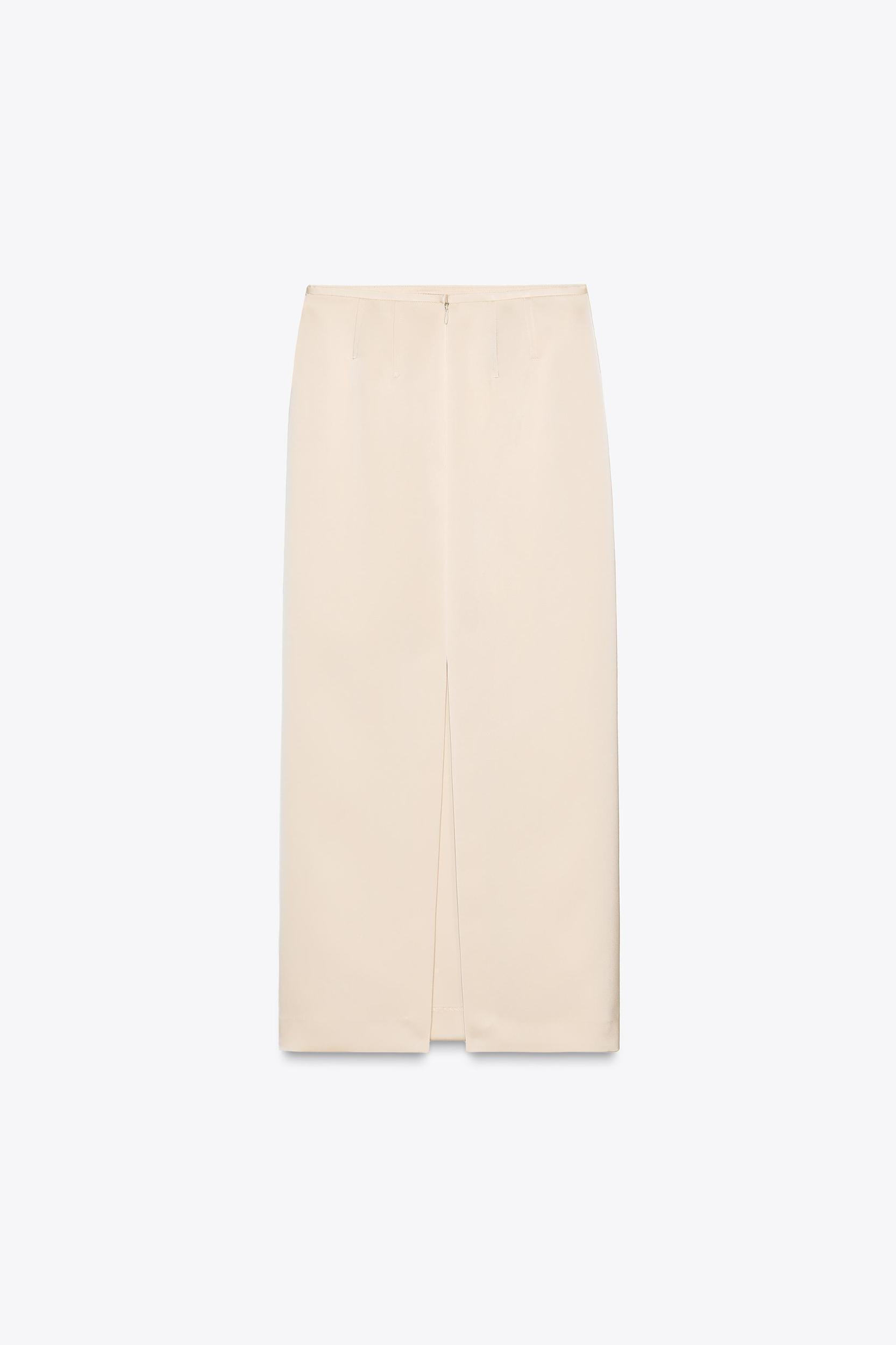 ZW COLLECTION SATIN PENCIL SKIRT Product Image